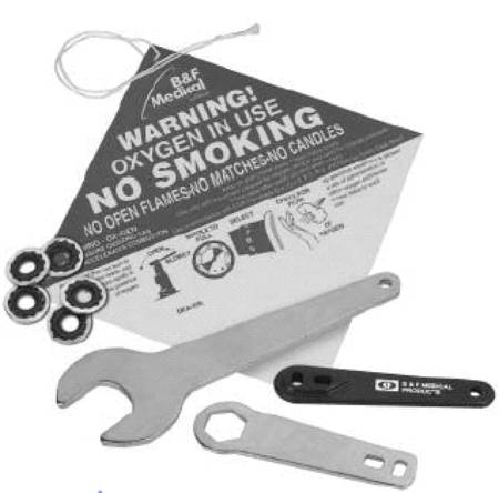Allied Healthcare Oxygen Tank Wrench - Durable Plastic Cylinder Key for Medical Gas Tanks - Essential Tool for EMTs, Home Oxygen Therapy & Hospital Use