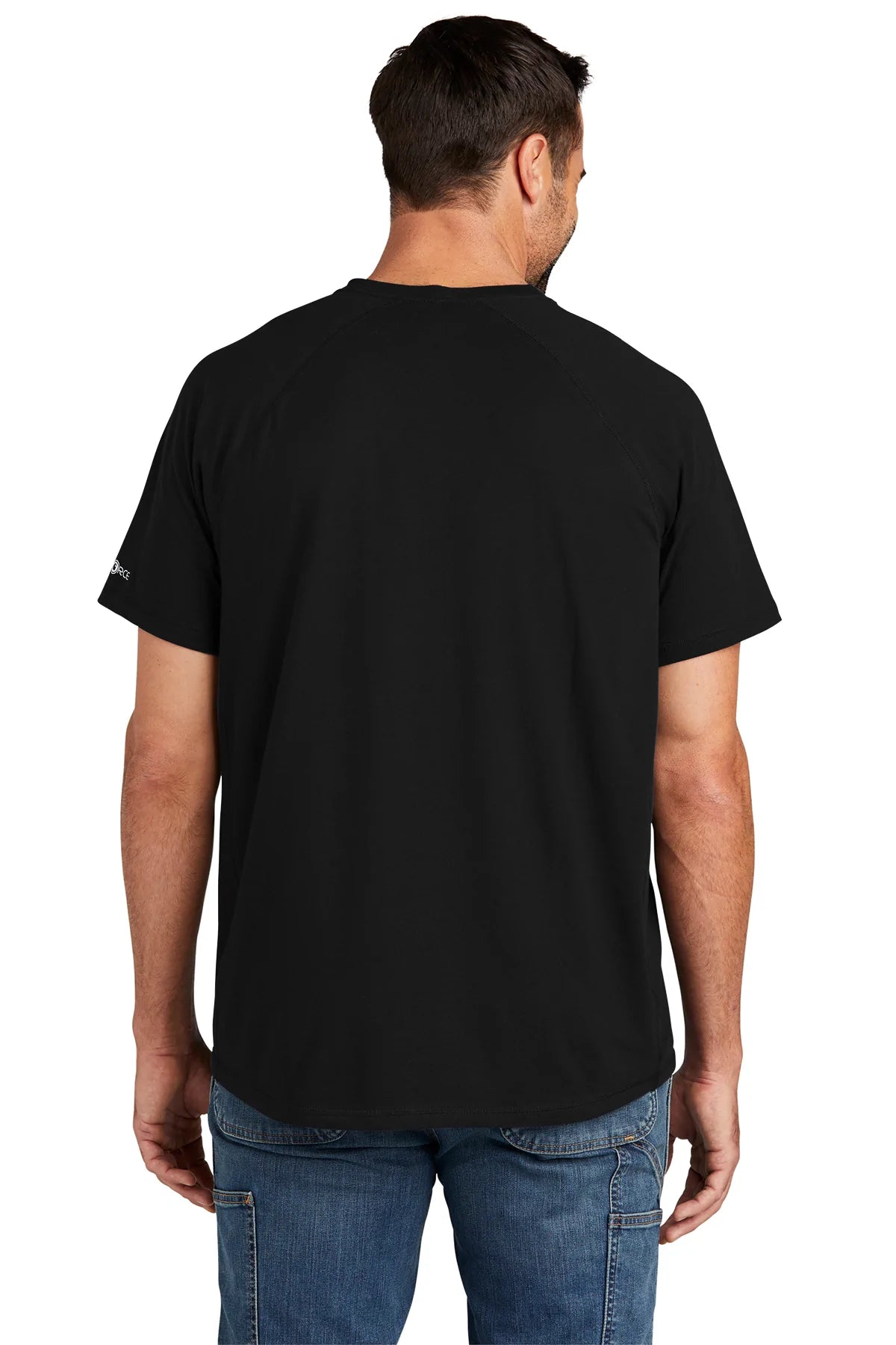 Carhartt Force Custom Pocket T-Shirt for Men - Durable Work Shirt with Utility Pockets - Black Cotton Tee for Construction, Outdoor Work & Casual Wear