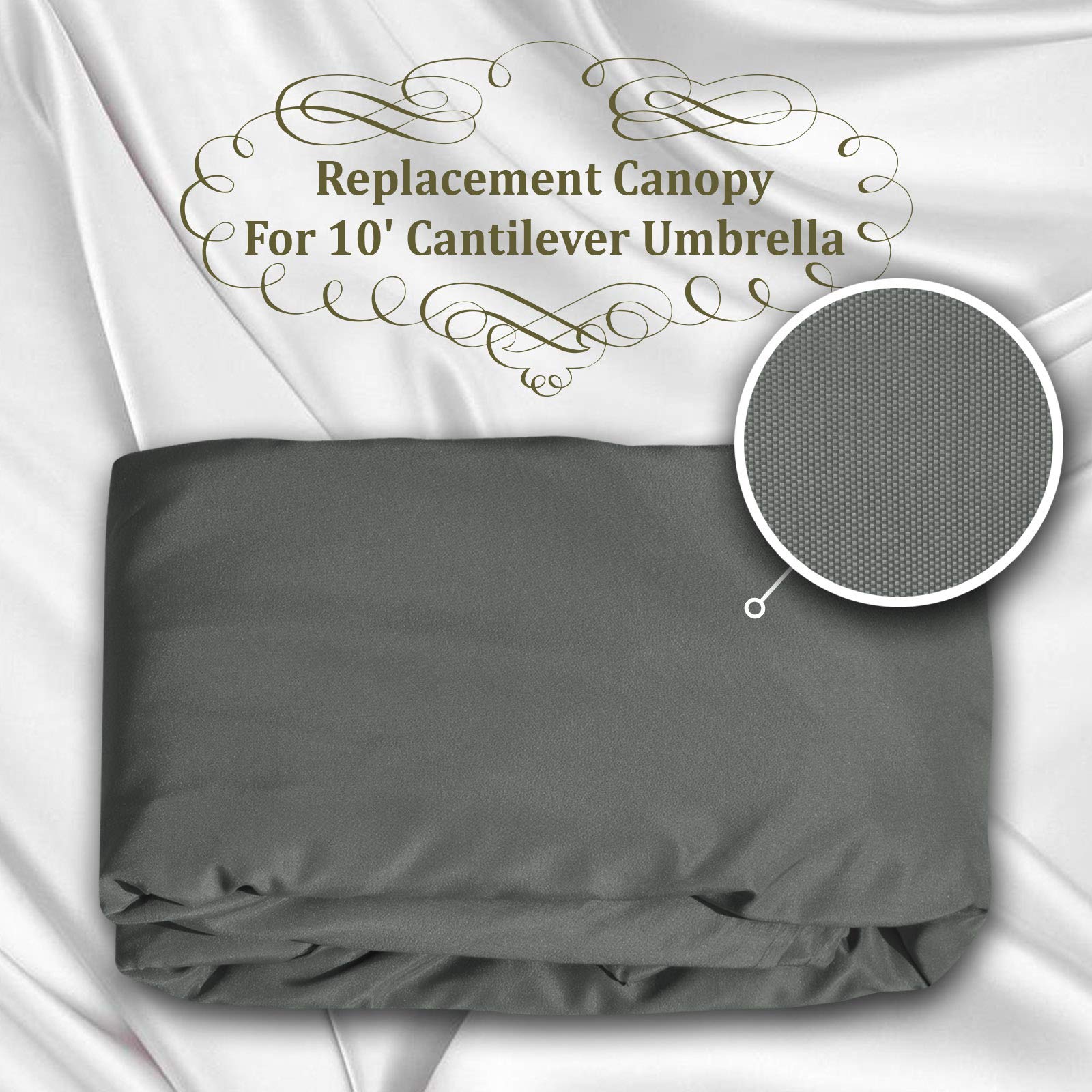 YardGrow 10ft 8-Rib Umbrella Canopy Replacement for Outdoor Patio