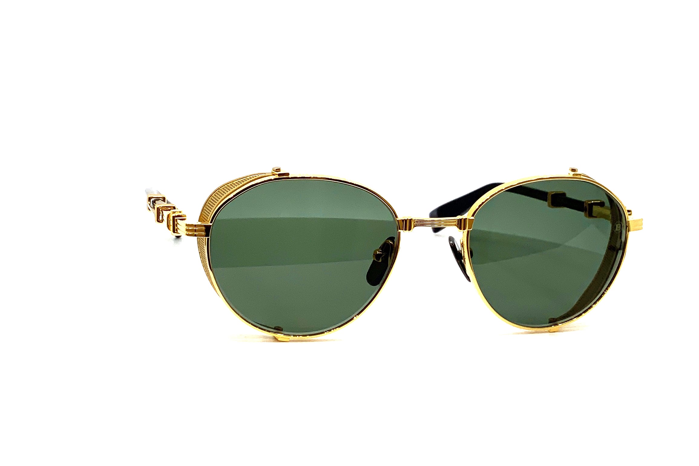 Balmain Brigade I Gold and Black Sunglasses - Luxury Designer Shades for Men & Women - Perfect for Outdoor, Travel, and Fashion Statements
