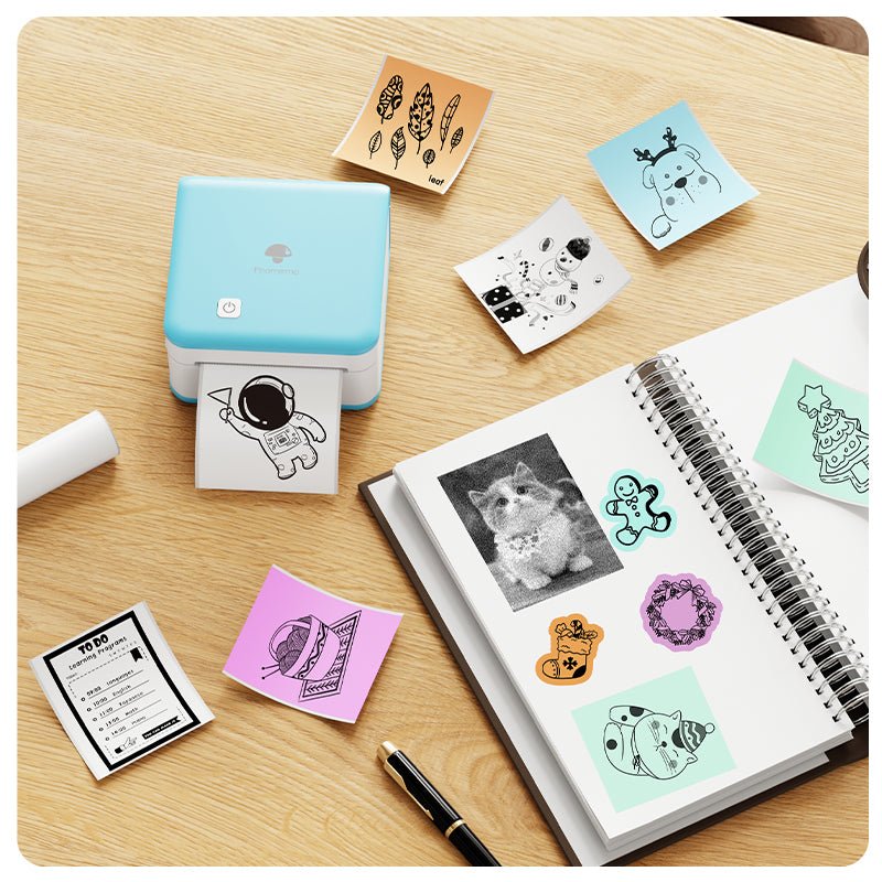 Phomemo M02 PRO Bluetooth Mini Thermal Printer Kit - Portable Label Maker for Home, Office & Travel - Print Photos, Stickers & Receipts Wirelessly