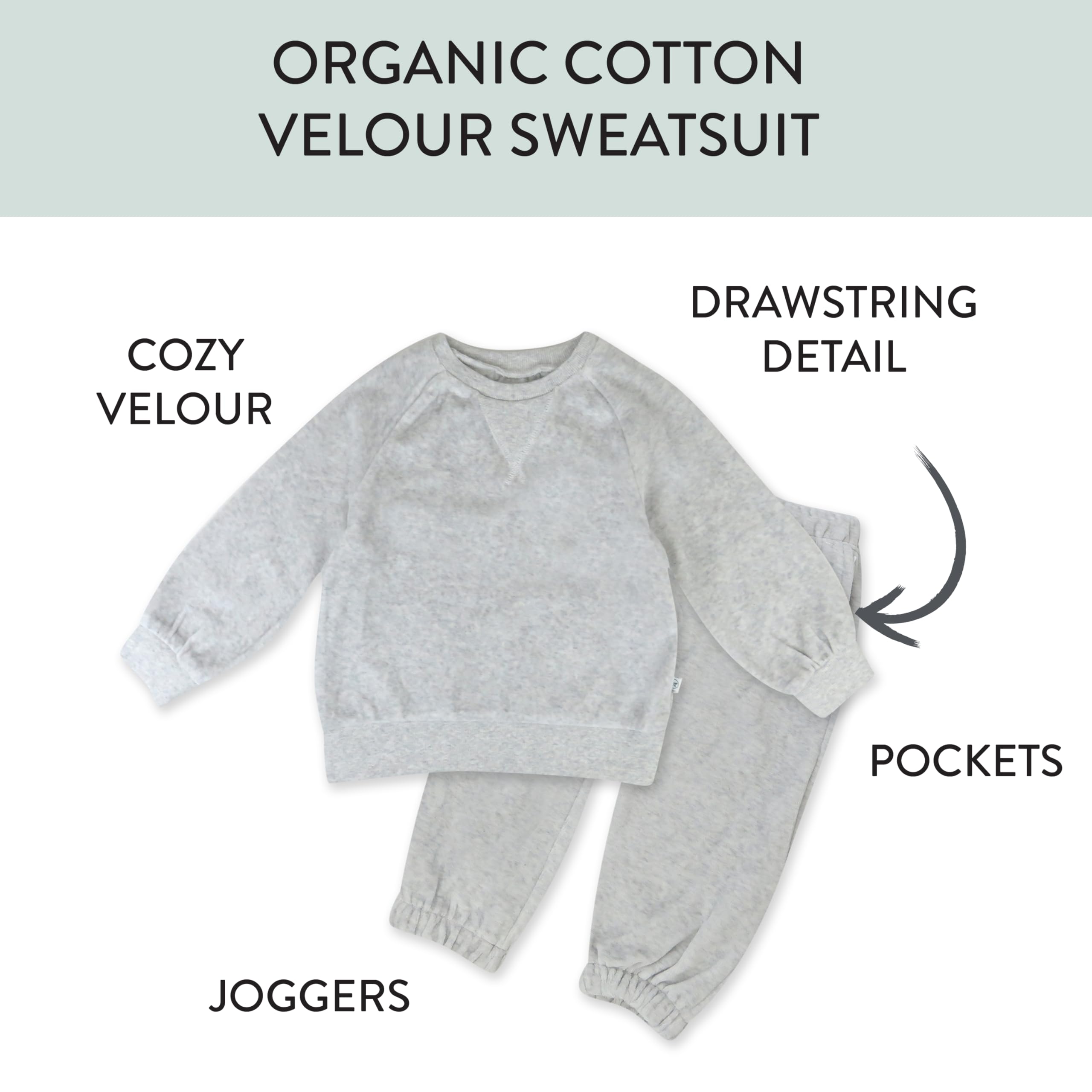 HONESTBABY Velour Pullover Hoodie & Zip Front Sweatshirt with Jogger Sweatpants Set - Cozy Outfit for Toddlers, Kids Winter Wear, Casual Playdate & Family Outings