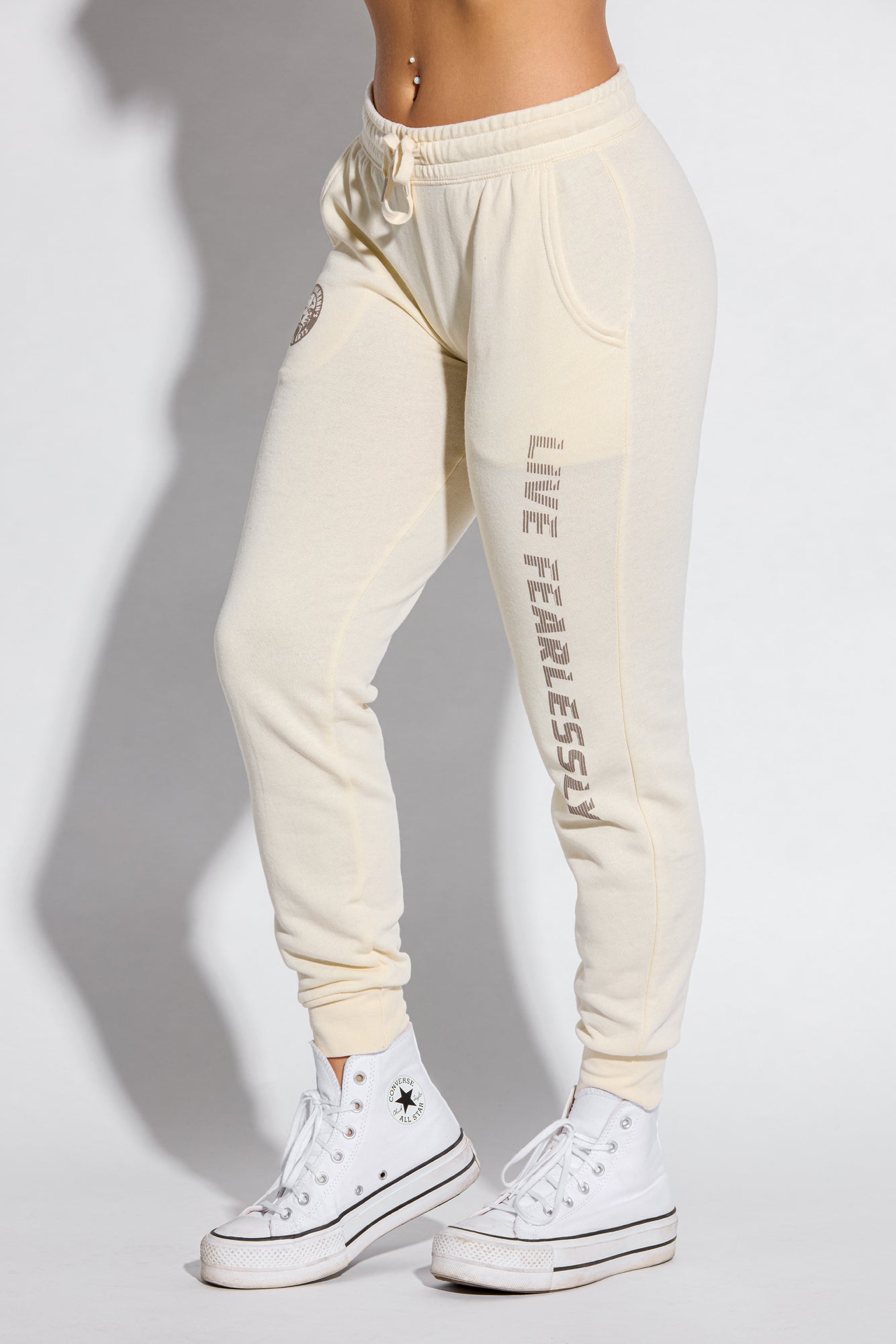 Women's Essential Jogger Pants - Soft Comfortable Casual Lounge Pants for Women - Perfect for Yoga, Running, Workout & Home Wear (Bone Color)