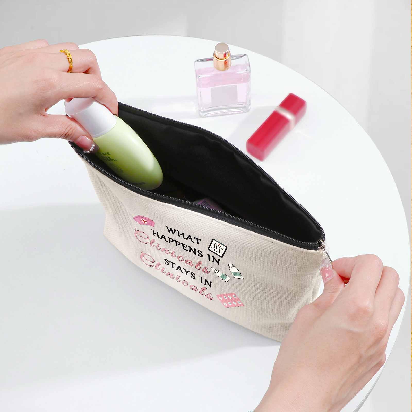 Trendy Christmas & Thanksgiving Gifts for Women - Cute Travel Zipper Pouch Cosmetic Bag - Unique Gift Ideas for Her - Perfect for Makeup Storage & Travel Essentials