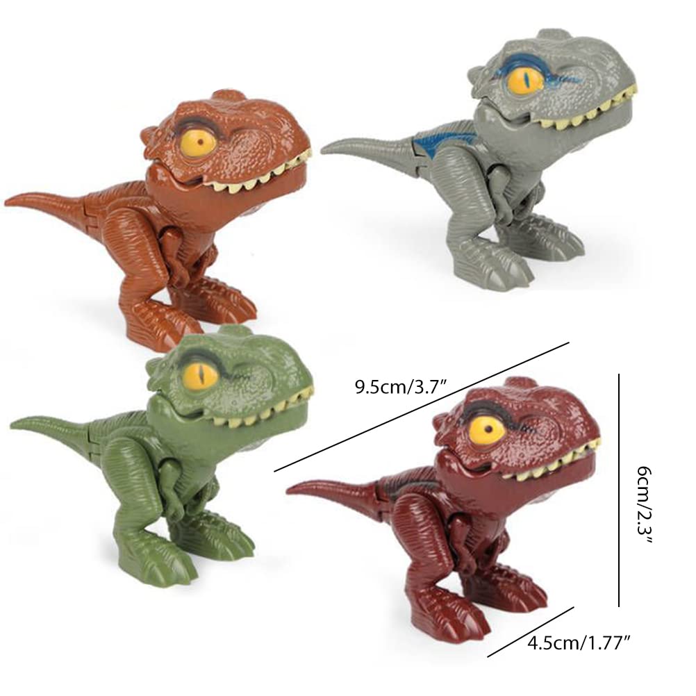 Dinosaur Egg Toy for Kids - 4Pcs Interactive Finger Biting Dinosaur Game Set, Fun Educational Toy for Children's Party & Classroom Activities