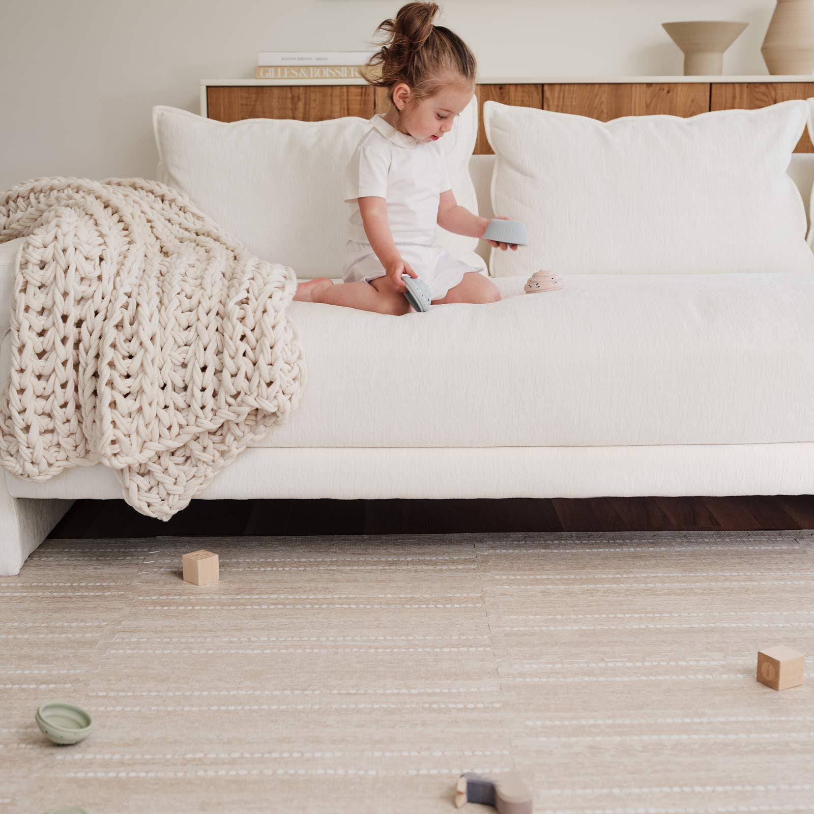Little Nomad Play Mat | Aspen - Non-Toxic Baby Playmat for Crawling & Tummy Time | Soft & Safe Floor Mat for Nursery, Playroom & Daycare