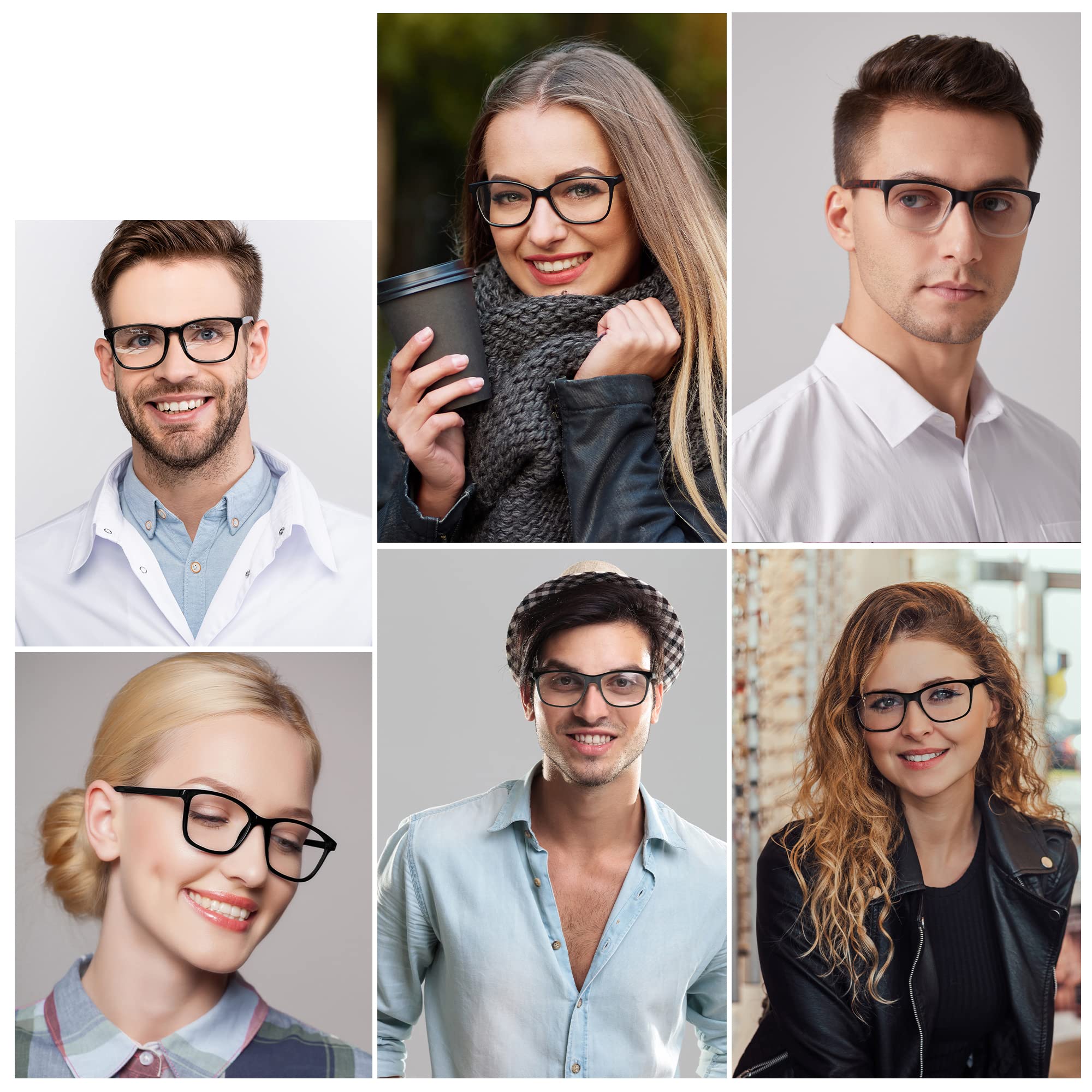 5 Pack Blue Light Blocking Reading Glasses - Anti Eyestrain Computer Glasses for Men & Women - Reduce Eye Fatigue for Office Work, Gaming & Screen Time