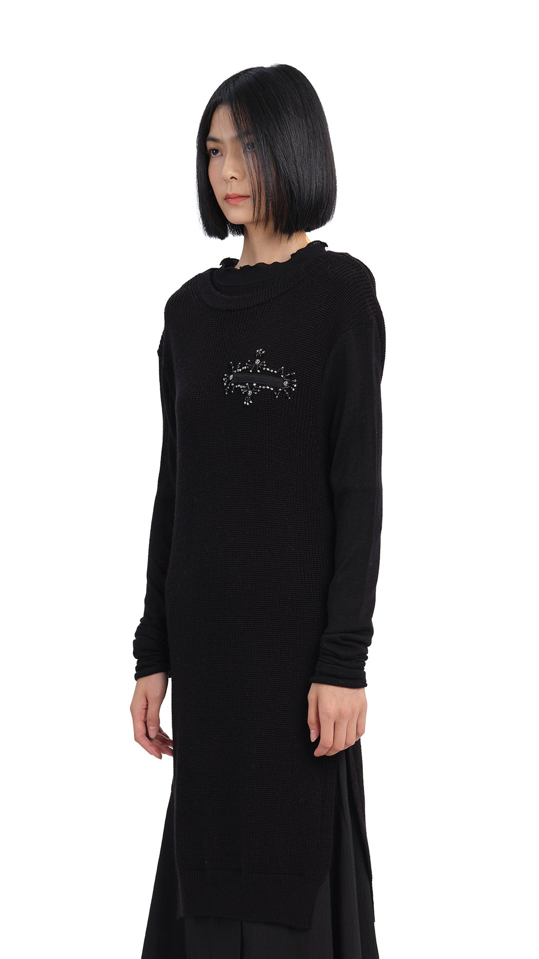 Elegant Beaded Knit Dress for Women - Perfect for Parties, Weddings & Special Occasions
