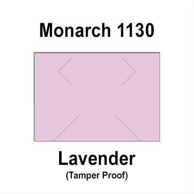 200,000 Monarch 1130 Compatible Lavender General Purpose Labels with Security Cuts - Full Case Includes 8 Ink Rollers for Price Guns - Perfect for Retail Pricing, Inventory Labeling & Warehouse Organization