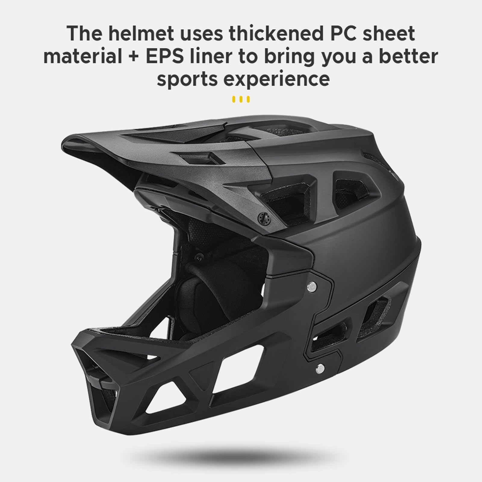 Lixada Full Face Mountain Bike Helmet for Adults - Lightweight MTB Helmet with Removable Pads & Visor - Comfortable Downhill Cycling Helmet for Men & Women - Perfect for Trail Riding, Enduro Racing and Mountain Biking Adventures