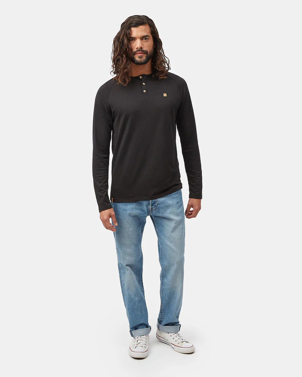 Classic Men's Henley Long Sleeve Shirt - Comfortable Cotton Casual Wear for Everyday & Outdoor Activities