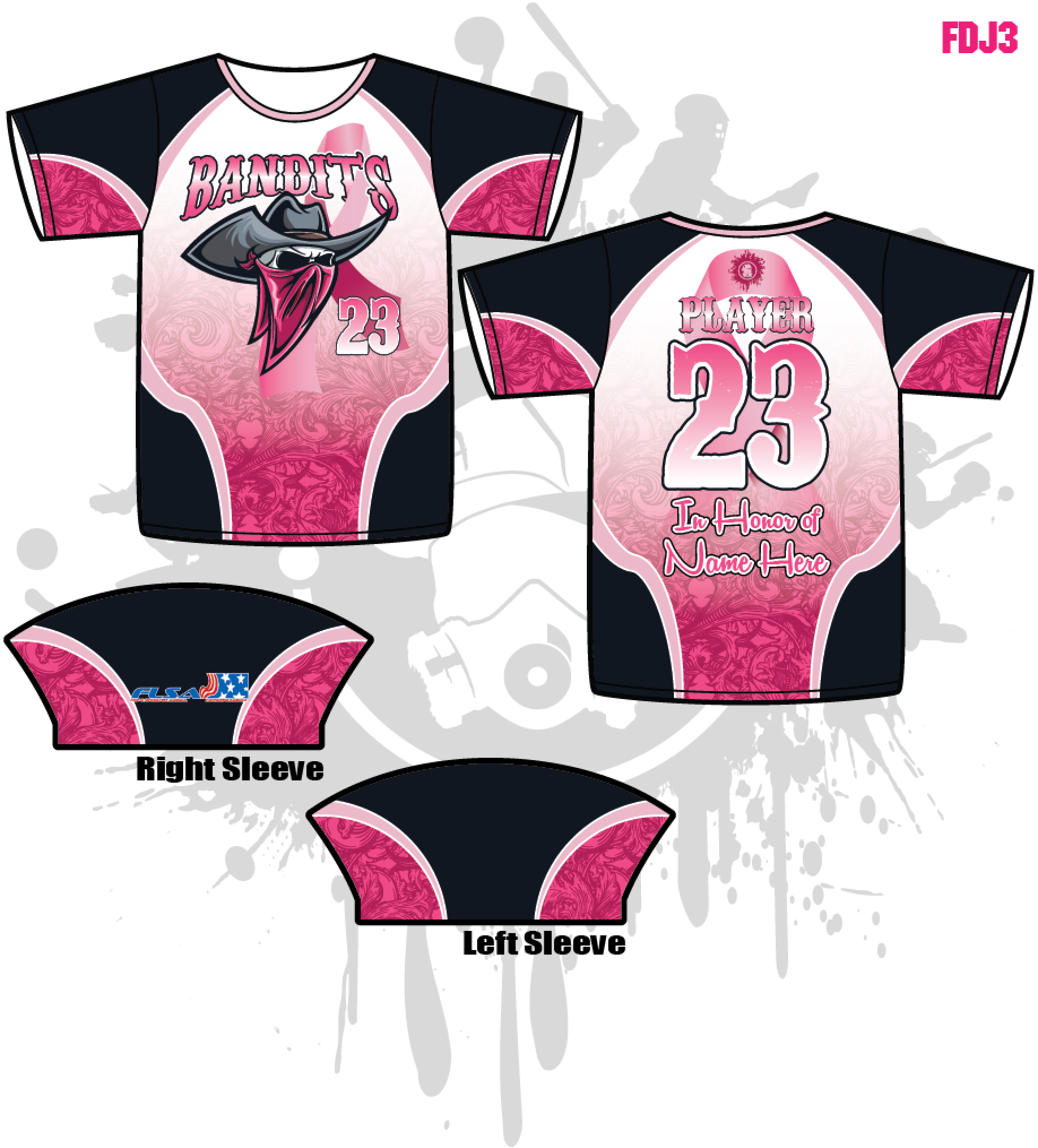 Bandits 10U Youth Men's Full Dye Baseball Jersey - Perfect for Little League Games & Team Uniforms