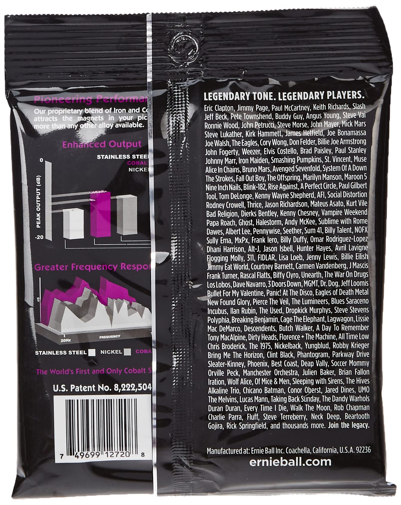 Ernie Ball Power Slinky Cobalt Electric Guitar Strings - 11-48 Gauge (P02720) | High-Performance Strings for Rock & Metal Guitarists - Perfect for Live Performances & Studio Recording