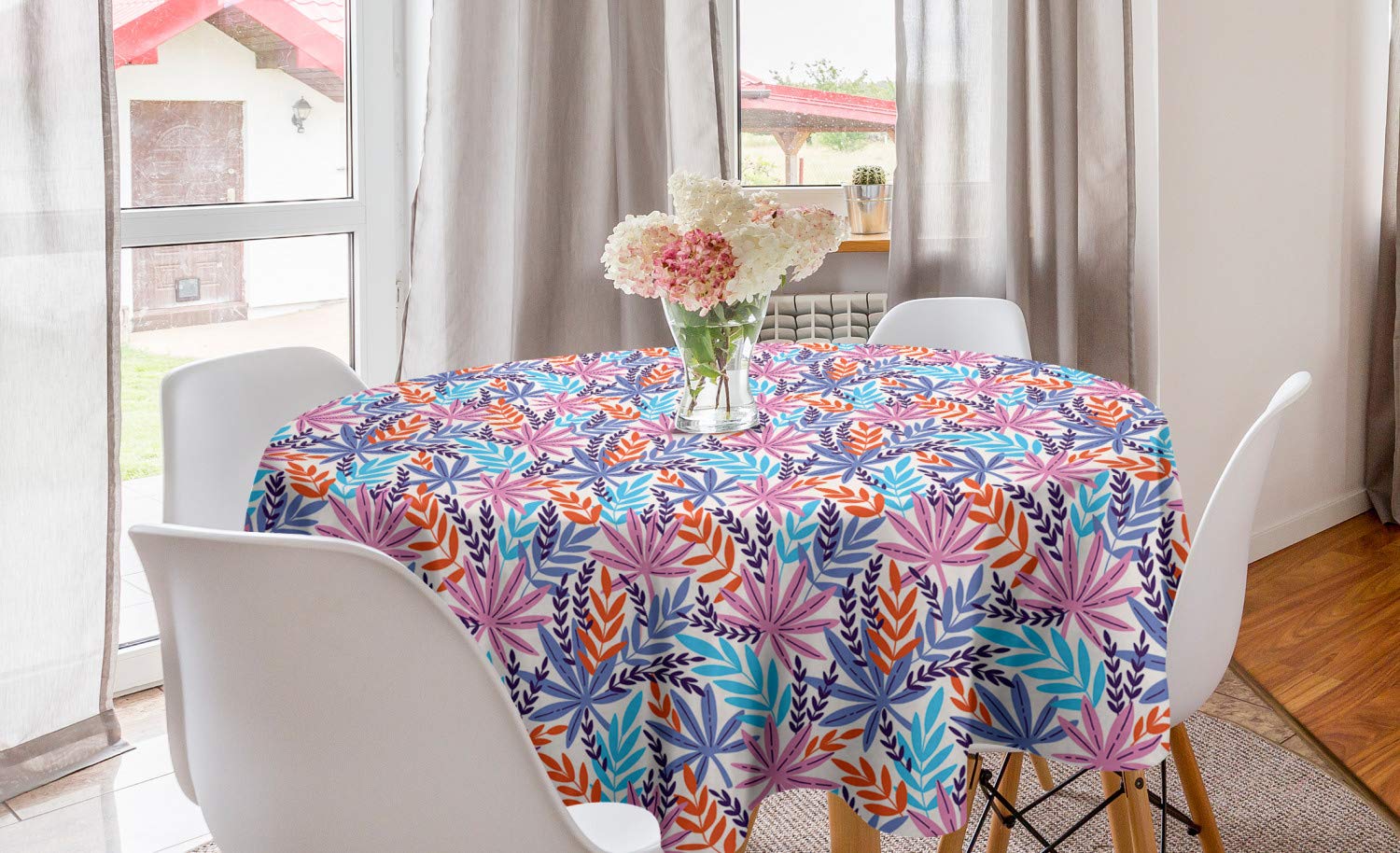 Ambesonne Forest Round Tablecloth 60