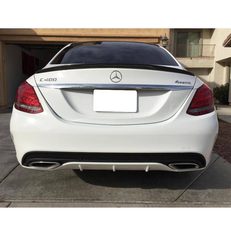 2015-2021 Mercedes Benz C Class W205 Sedan AMG Style Rear Spoiler - Fit for C180 C200 C250 C300 C400 Models - Enhance Your Car's Aerodynamics & Sporty Look - Perfect for Street Racing & Car Shows