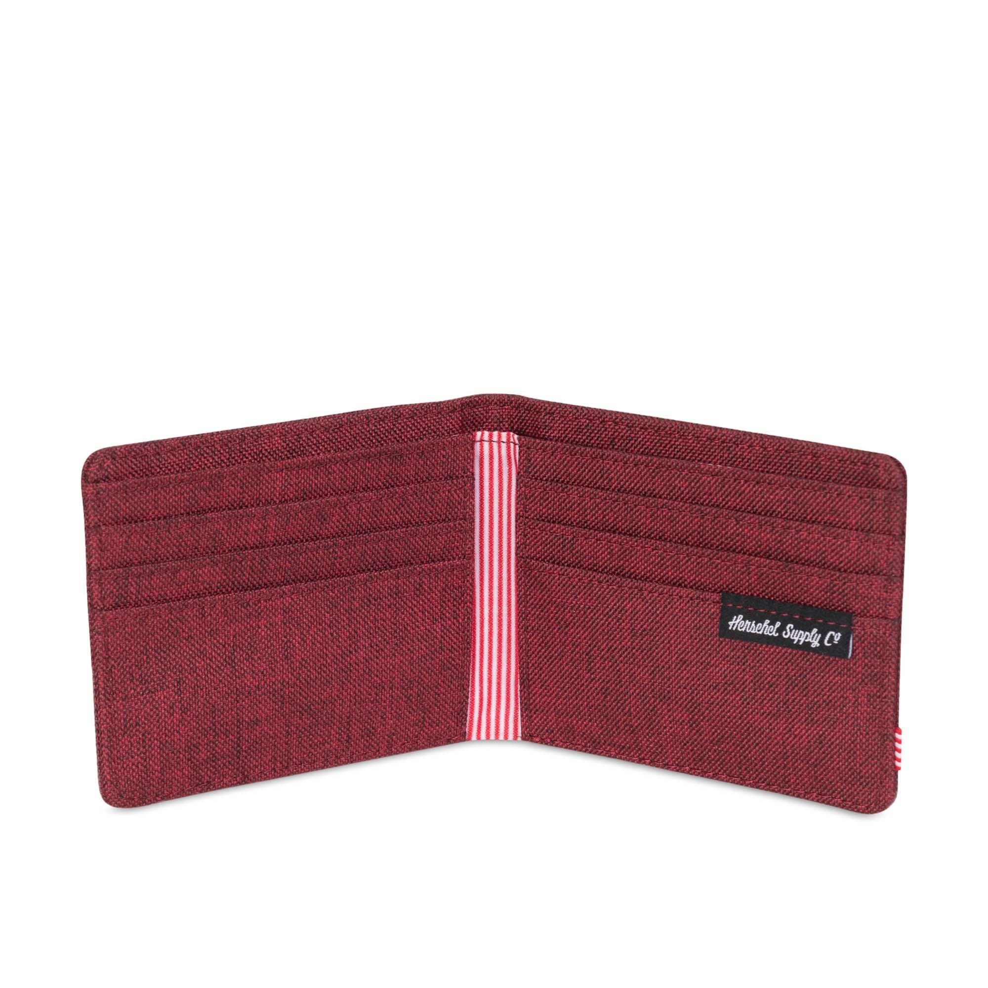 Herschel Roy Wallet - RFID Blocking Slim Bifold Wallet for Men - Premium Leather Crosshatch Design - Perfect for Wine Tasting & Everyday Carry