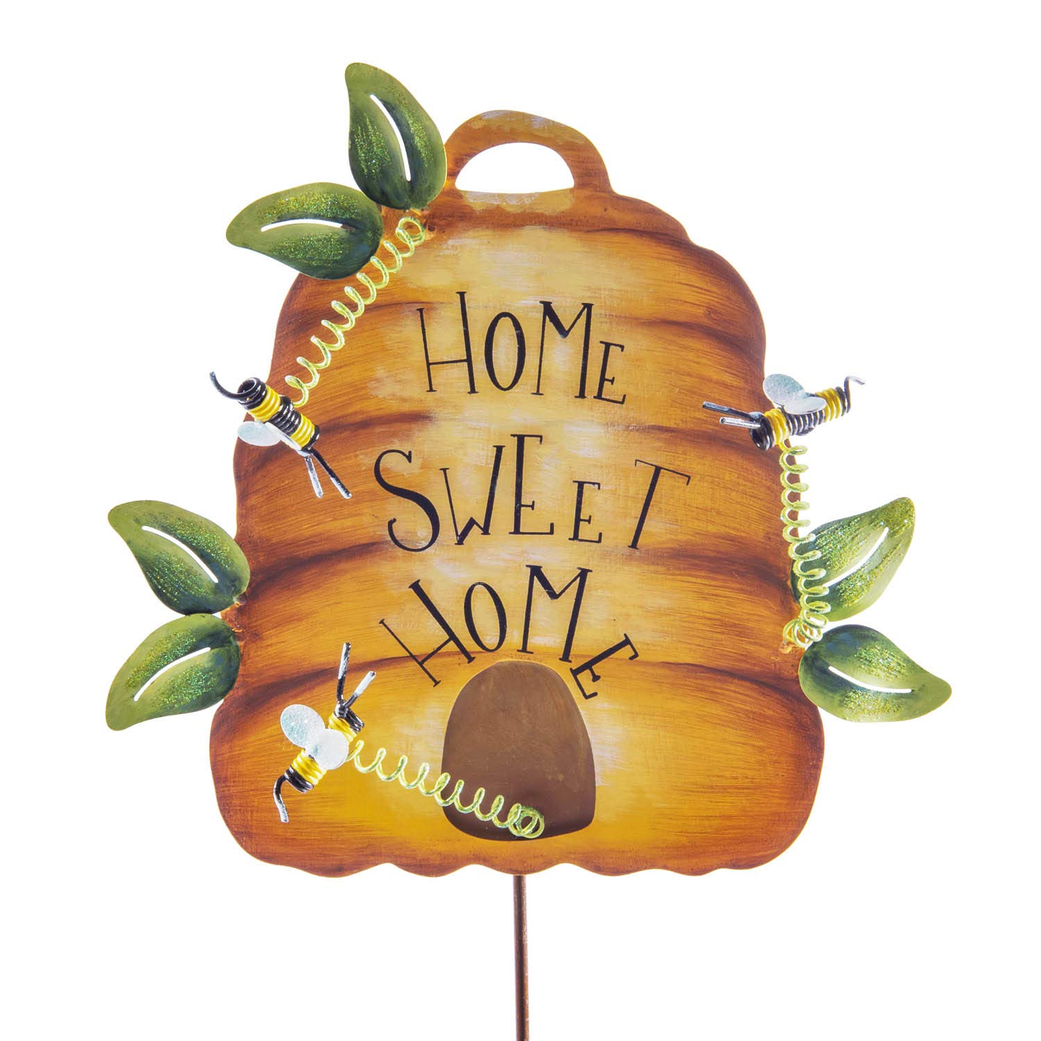 Home Sweet Home Bee Hive Metal Wall Decor - Round Top Collection - Rustic Farmhouse Style for Living Room, Bedroom & Outdoor Garden Decor