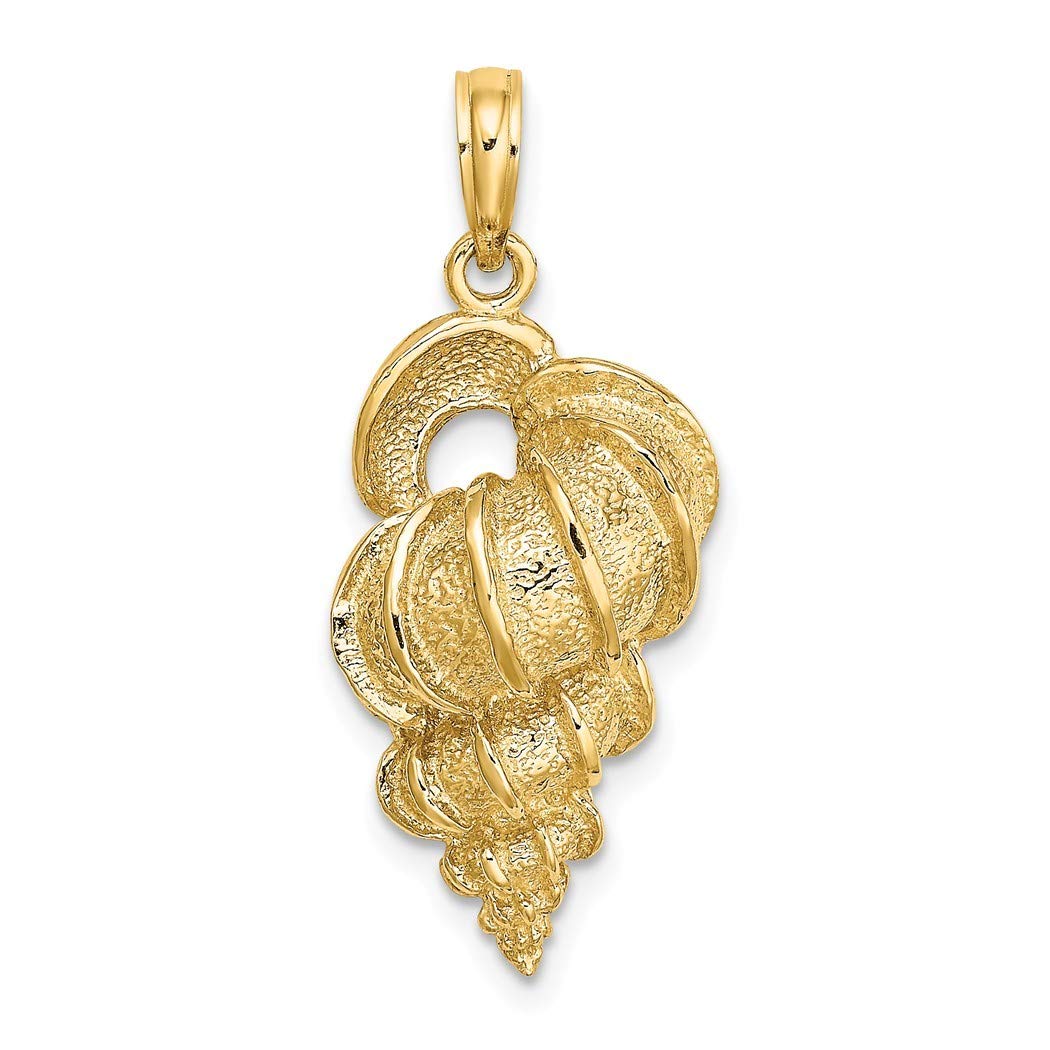 14K Gold Wentletrap Shell Charm Pendant Necklace for Women - Elegant Beach Jewelry Gift for Her, Perfect for Weddings, Anniversaries & Special Occasions