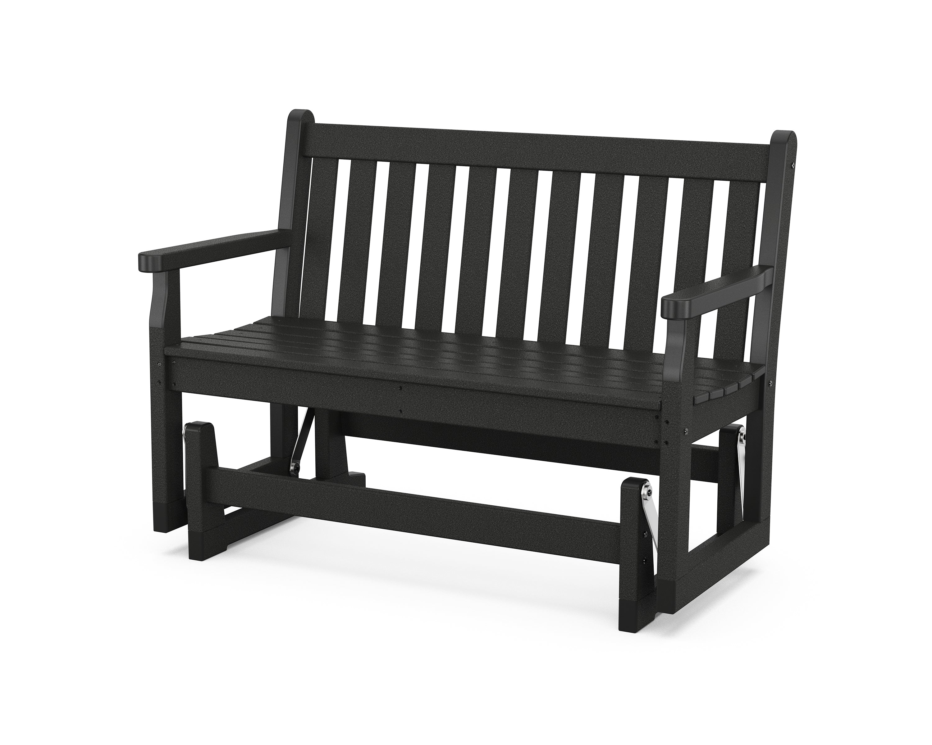 POLYWOOD Traditional 48-Inch Outdoor Garden Glider Bench - Durable All-Weather Patio Furniture for Backyard, Porch, and Poolside Relaxation