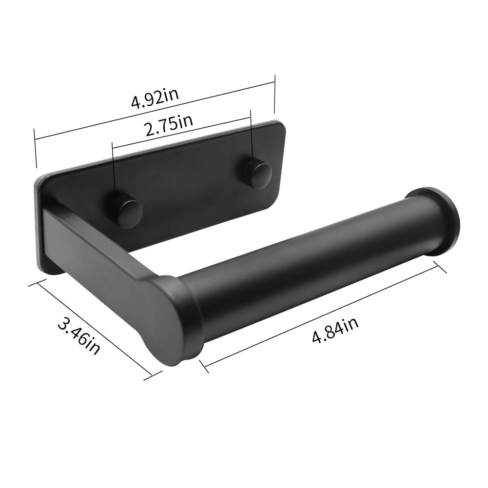 Self-Adhesive Toilet Paper Holder - No Drill Wall Mount Bathroom TP Roll Holder, Aluminum Alloy Rustproof Design for Home, RV & Travel - Perfect for Small Spaces & Modern Bathrooms