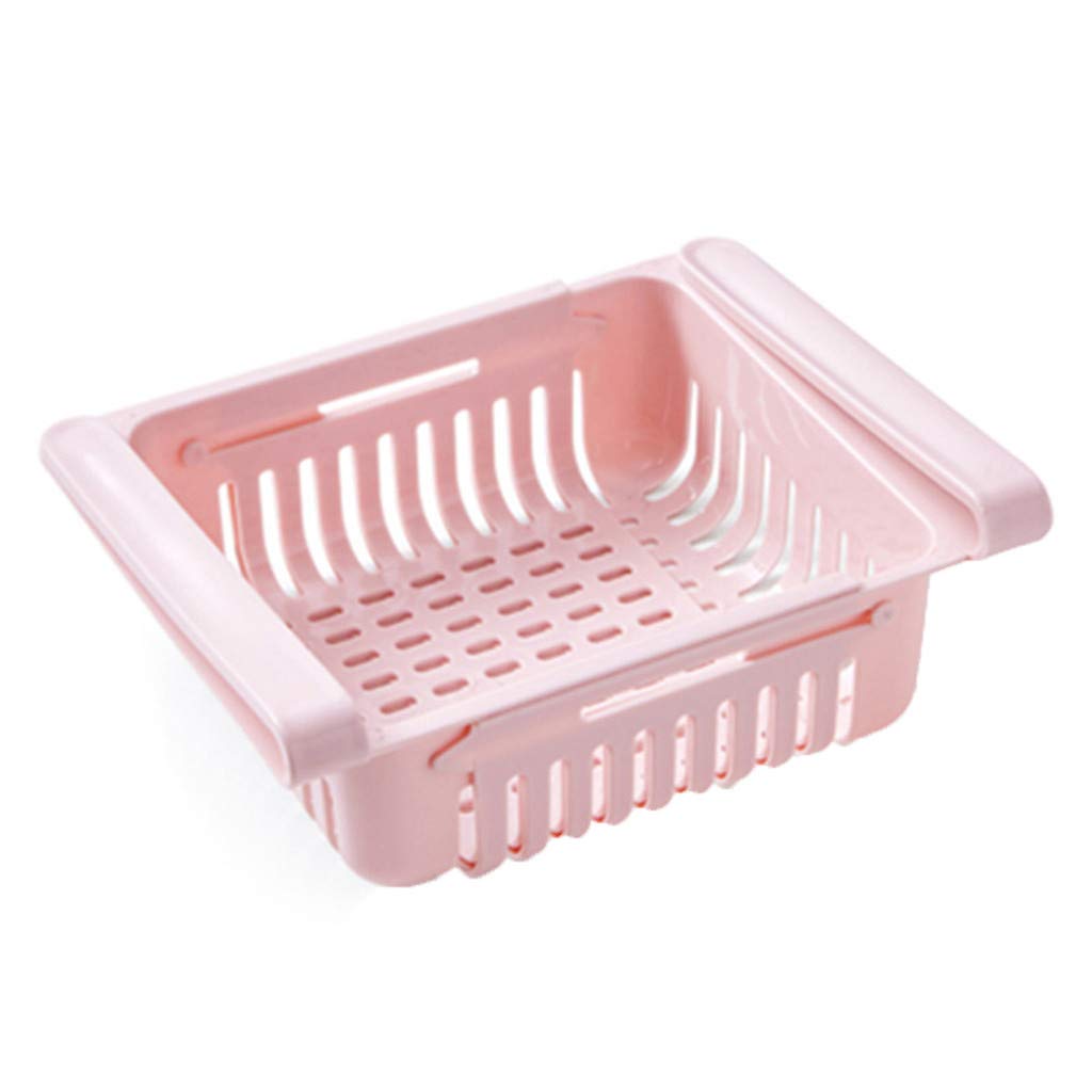 Missli Refrigerator Organizer - Sliding Drawer Storage Rack for Fridge, Kitchen Food Container with Partition Shelf for Fruits, Vegetables & Plates | Space-Saving Refrigerator Shelf Organizer for Fresh Food Storage