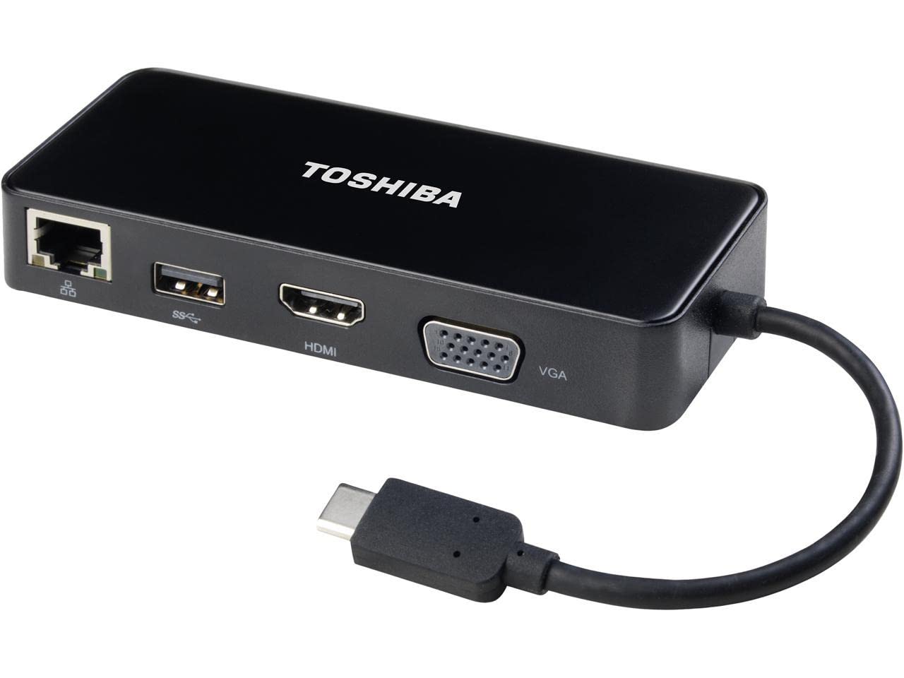TOSHIBA DynaDock USB-C Docking Station with VGA, HDMI & Gigabit Ethernet - Universal Laptop Dock for Home Office, Business Travel & Remote Work