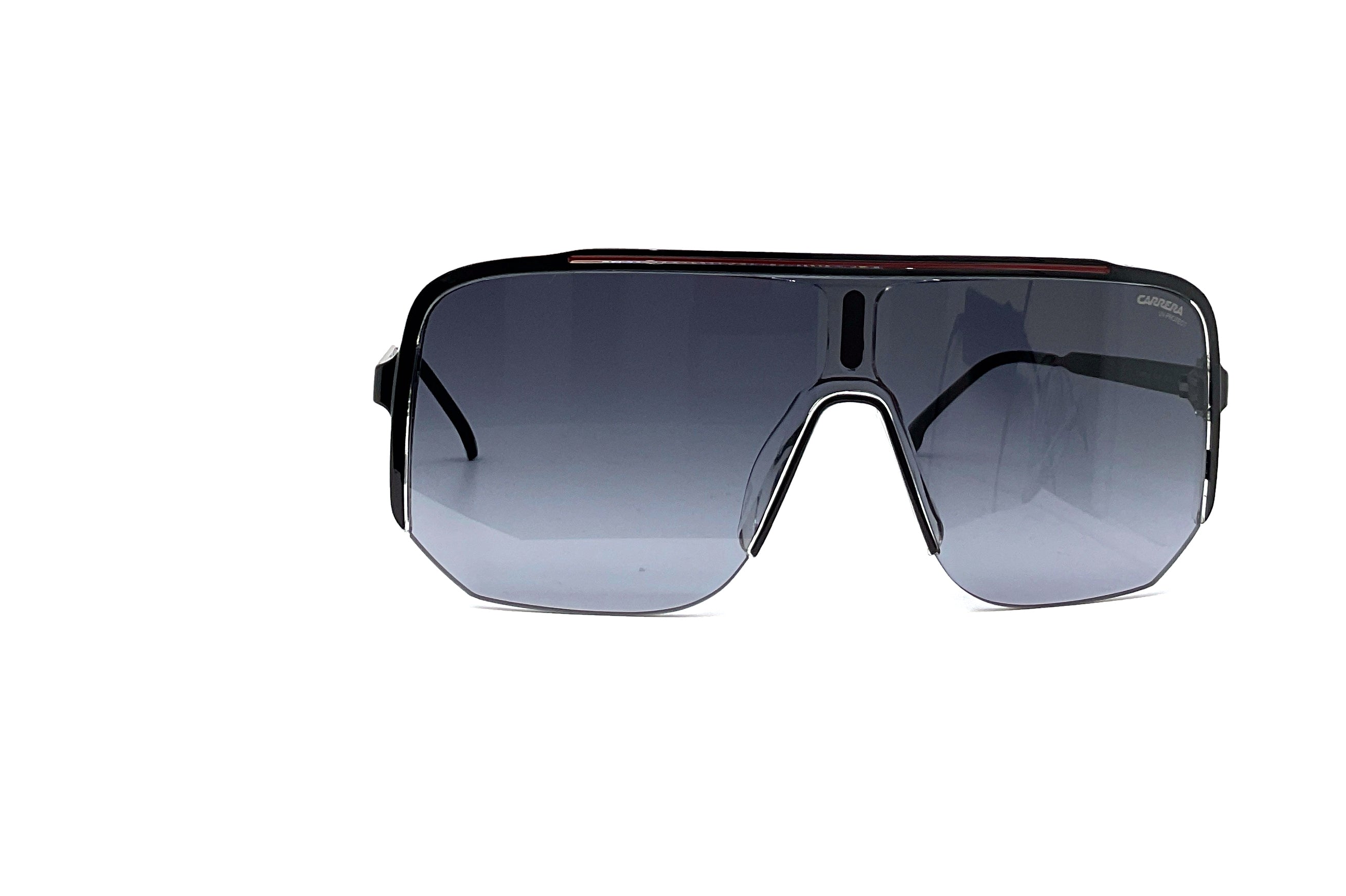 Carrera 1060/S Black Red Sunglasses - Polarized UV Protection for Men & Women - Perfect for Driving, Running, and Outdoor Sports