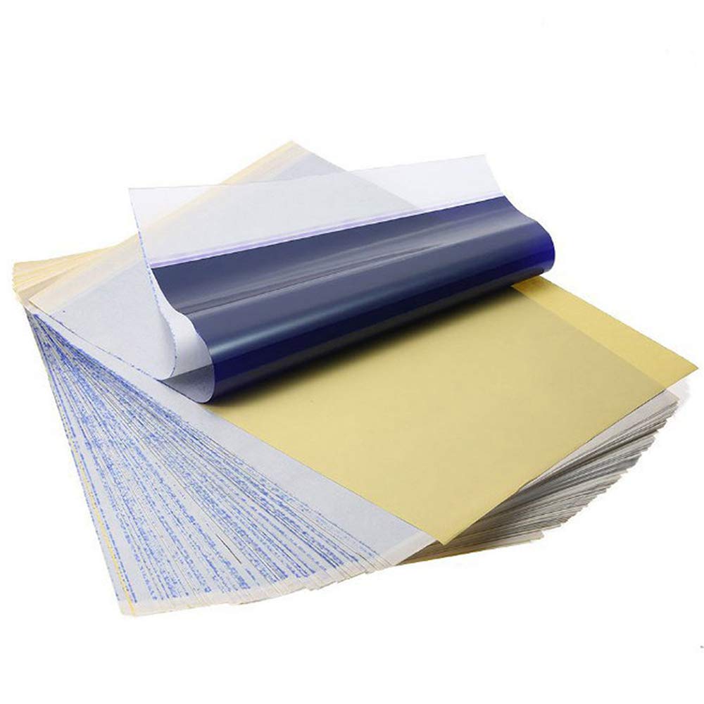 Decdeal 100 Sheets Tattoo Transfer Paper - Thermal Stencil Paper for Tattoo Artists, A4 Size Skin Stencil Paper for Professional & DIY Tattoos - Perfect for Tattoo Shops, Home Studios & Beginners