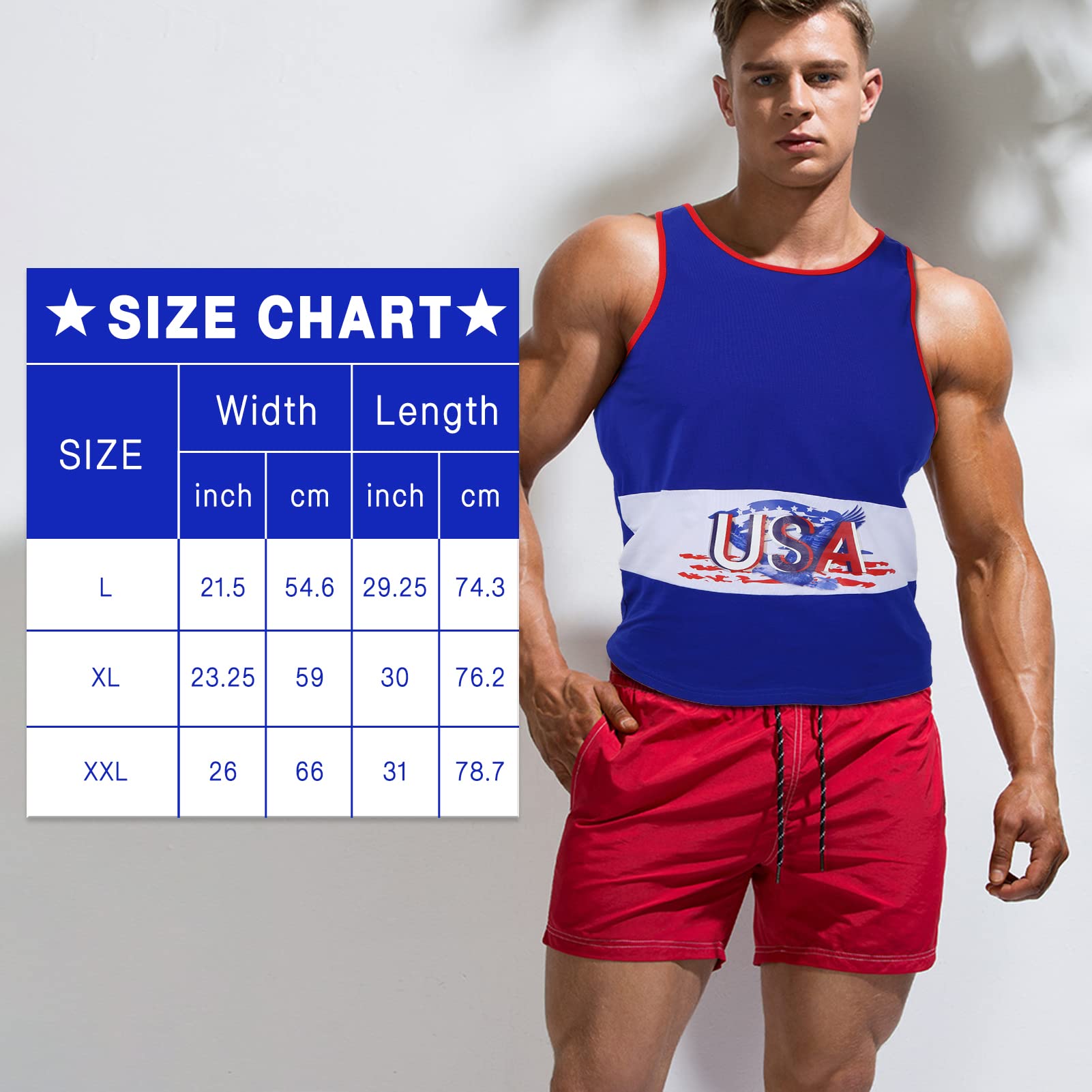 Men's American Flag Tank Tops - Patriotic Sleeveless T-Shirts for 4th of July, Memorial Day & Summer Workouts | Breathable Loose Fit for Outdoor Activities, BBQs & Gym Sessions