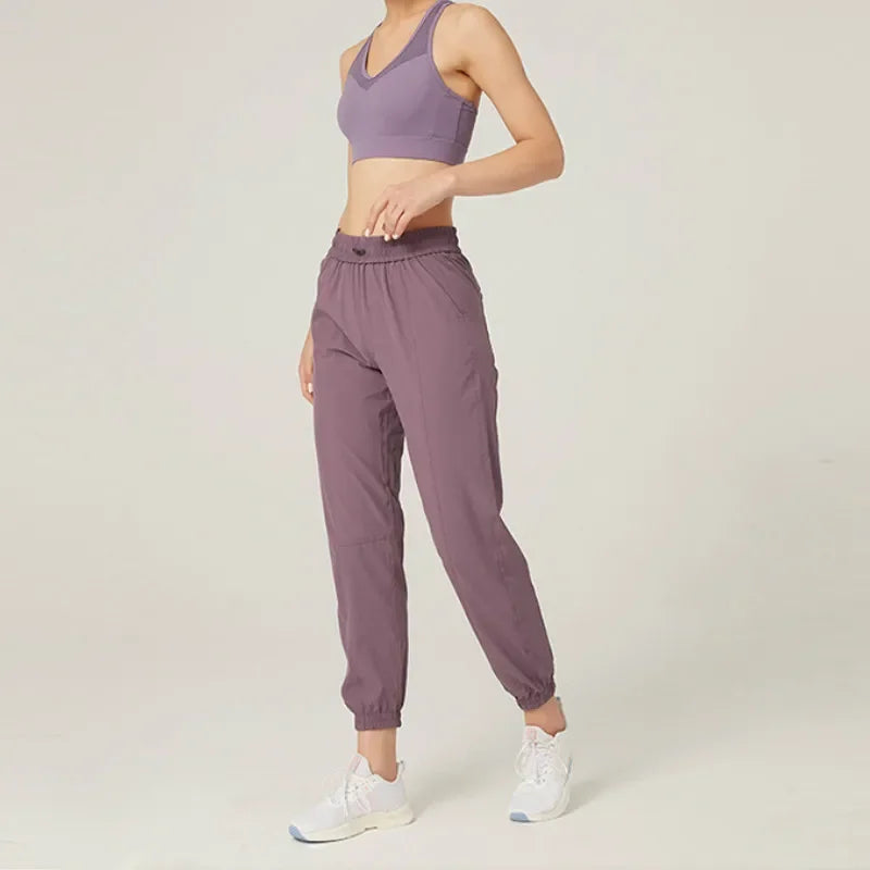 Women's Quick Dry Running Joggers - Lightweight Athletic Sweatpants with Drawstring Waist & Side Pockets - Gym Fitness Yoga Workout Pants for Women - Perfect for Running, Training & Casual Wear