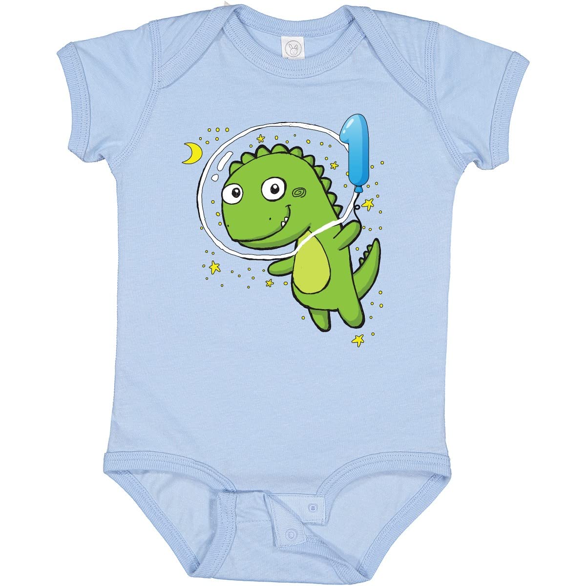 Inktastic Dinosaur Astronaut Baby Bodysuit - Cute Dino Space Themed Onesie for Newborns & Infants - Perfect for Birthday Gifts, Baby Showers & Space-Themed Nursery Decor