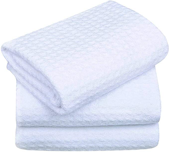Premium Microfiber Dish Towels - Super Absorbent Waffle Weave Kitchen & Hand Towels (16
