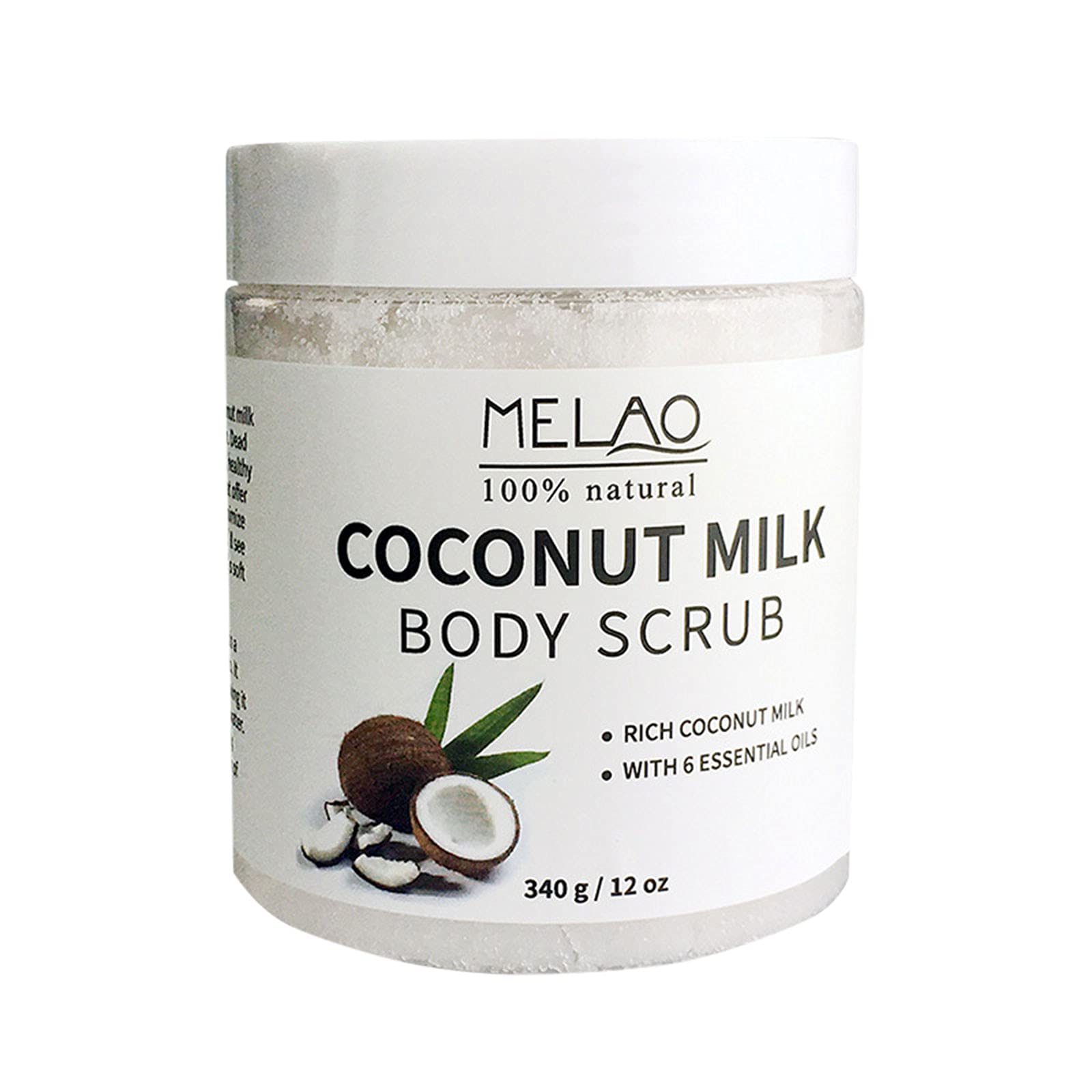 Exfoliating Milk Scrub for Body & Face - 340g Skincare Treatment to Improve Dullness & Brighten Skin | Perfect for Daily Use, Spa Days & At-Home Self-Care Routines