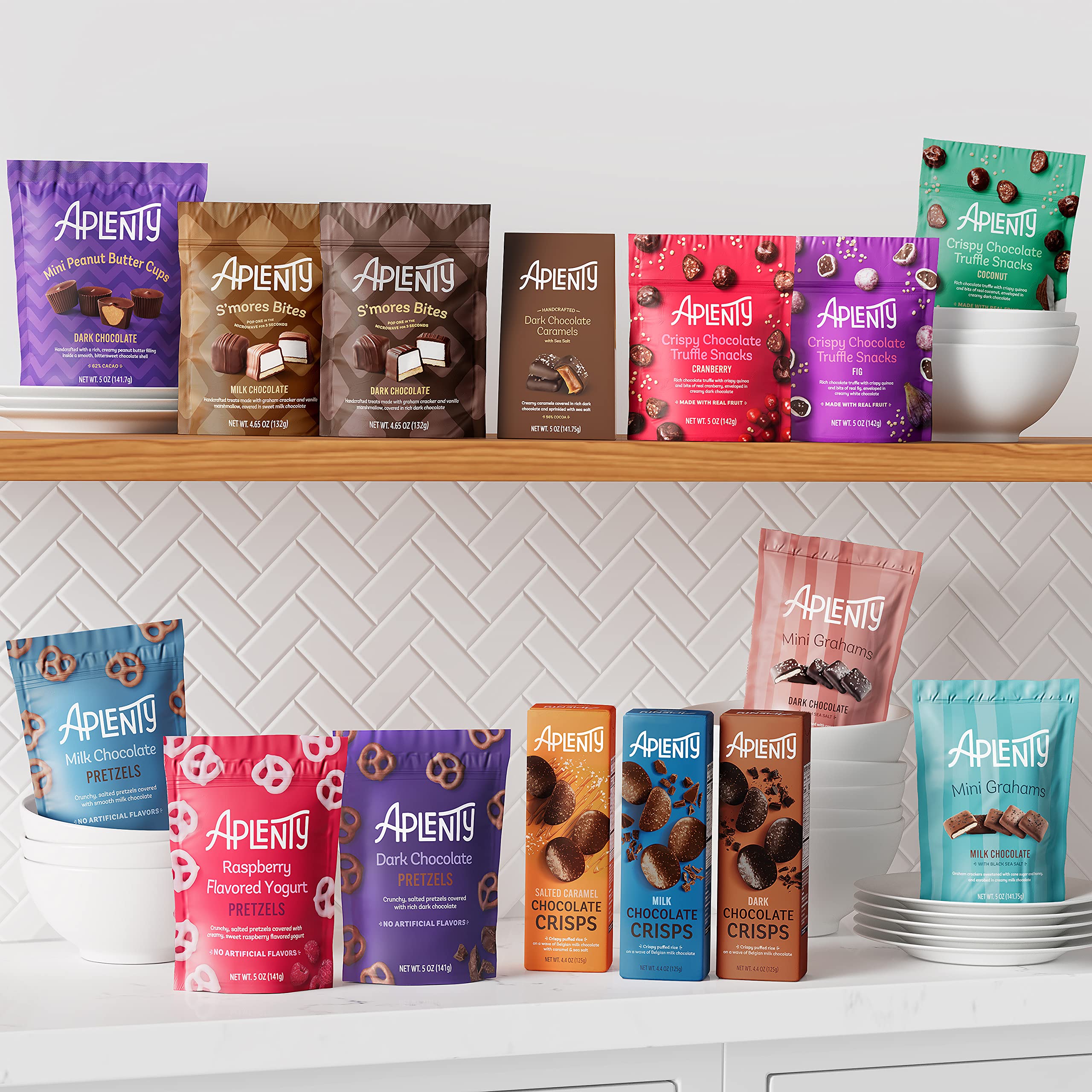 Aplenty Milk Chocolate Crisps - 4.4 Oz (125g) Premium Chocolate Snacks for Gifting, Parties & Dessert Toppings | Amazon Brand