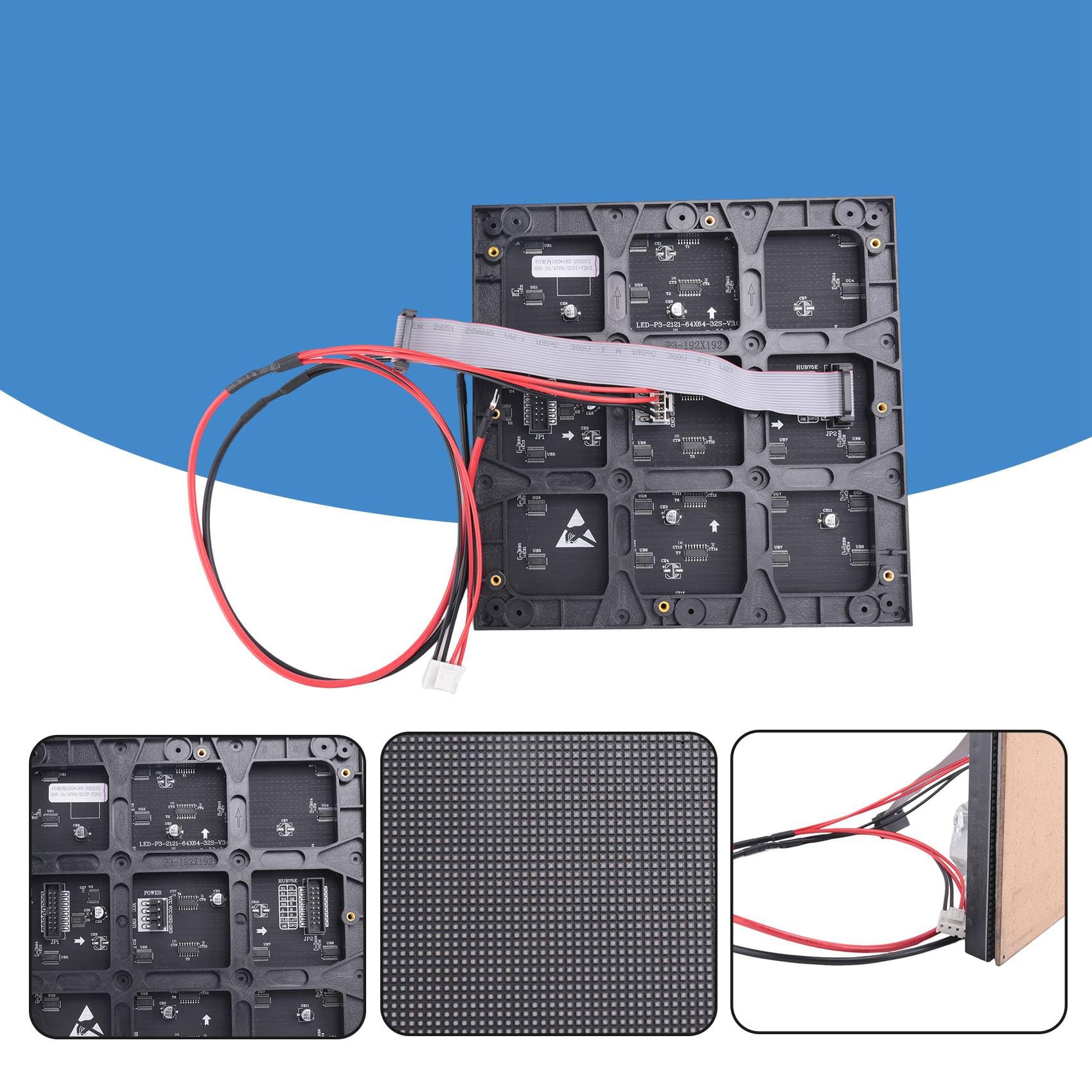 Guihydur 1Pcs P3 Full Color LED Display Module - Indoor Conference Room Large Screen Electronic Advertising Board - Easy to Install & Use for Business Presentations, Digital Signage & Event Displays