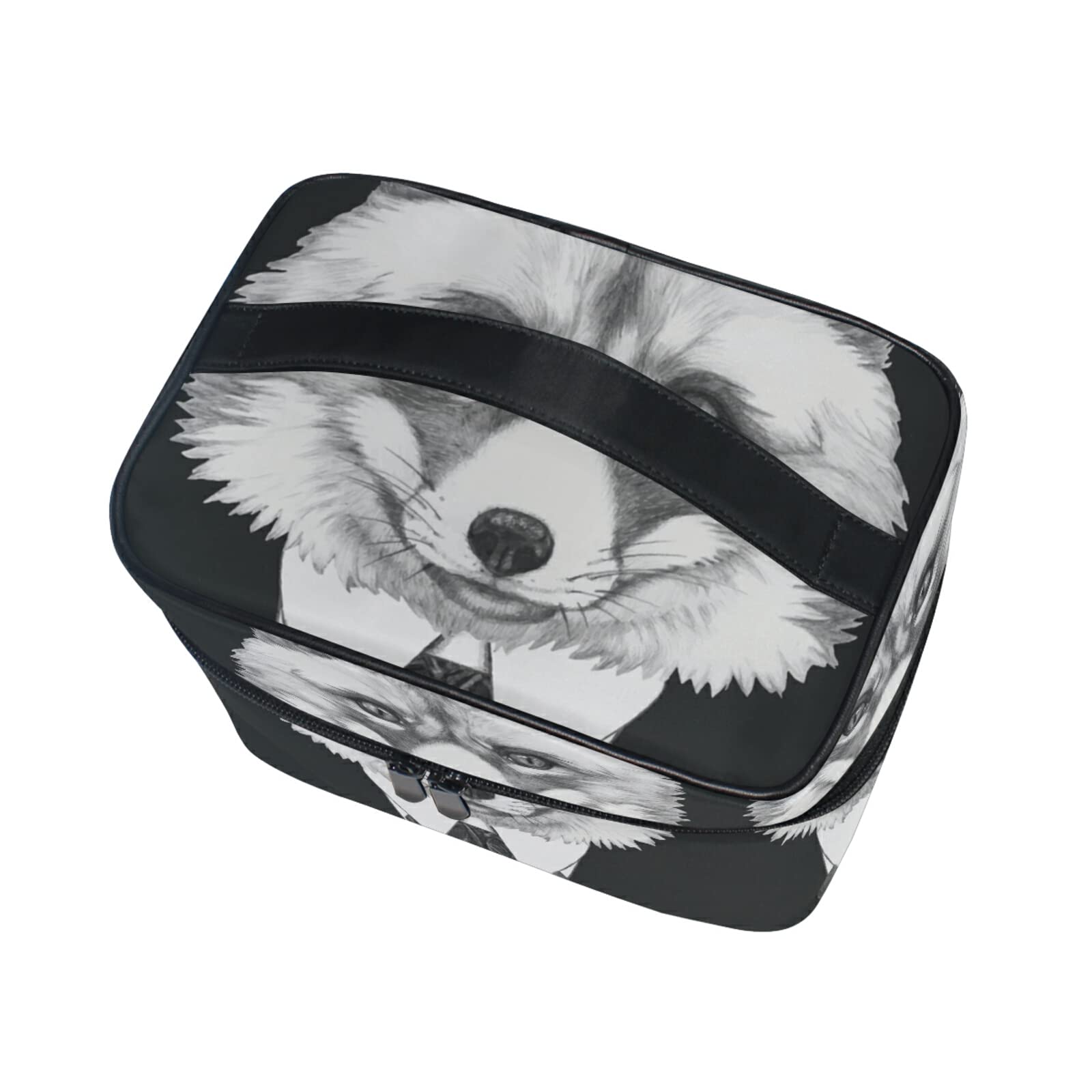 Gentleman Pug Cosmetic Bag for Women - Cute Dog Makeup Pouch with Zipper - Travel Toiletry Organizer for Girls, Perfect for Gym, School & Vacation Essentials