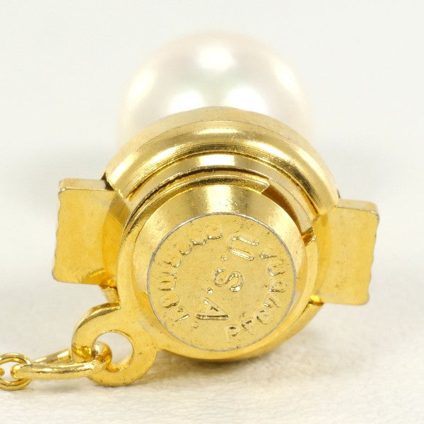 18K Yellow Gold Pearl Pin Brooch - Elegant Alloy Jewelry for Women, Perfect for Weddings, Parties & Special Occasions