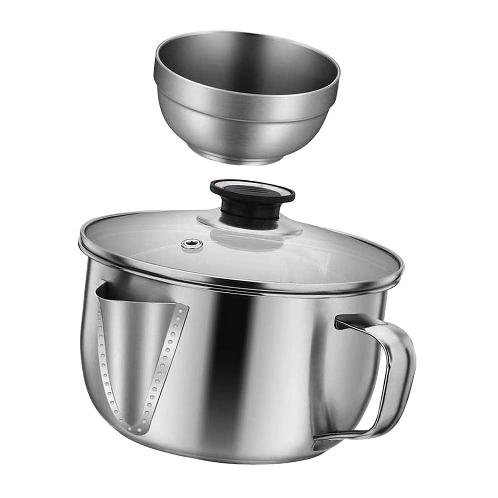 Premium Stainless Steel Fat Separator Soup Bowl - Gravy Strainer for Healthy Cooking, Weight Loss & Home Use | Ideal for Broth, Stew, Soup & Kitchen Essentials