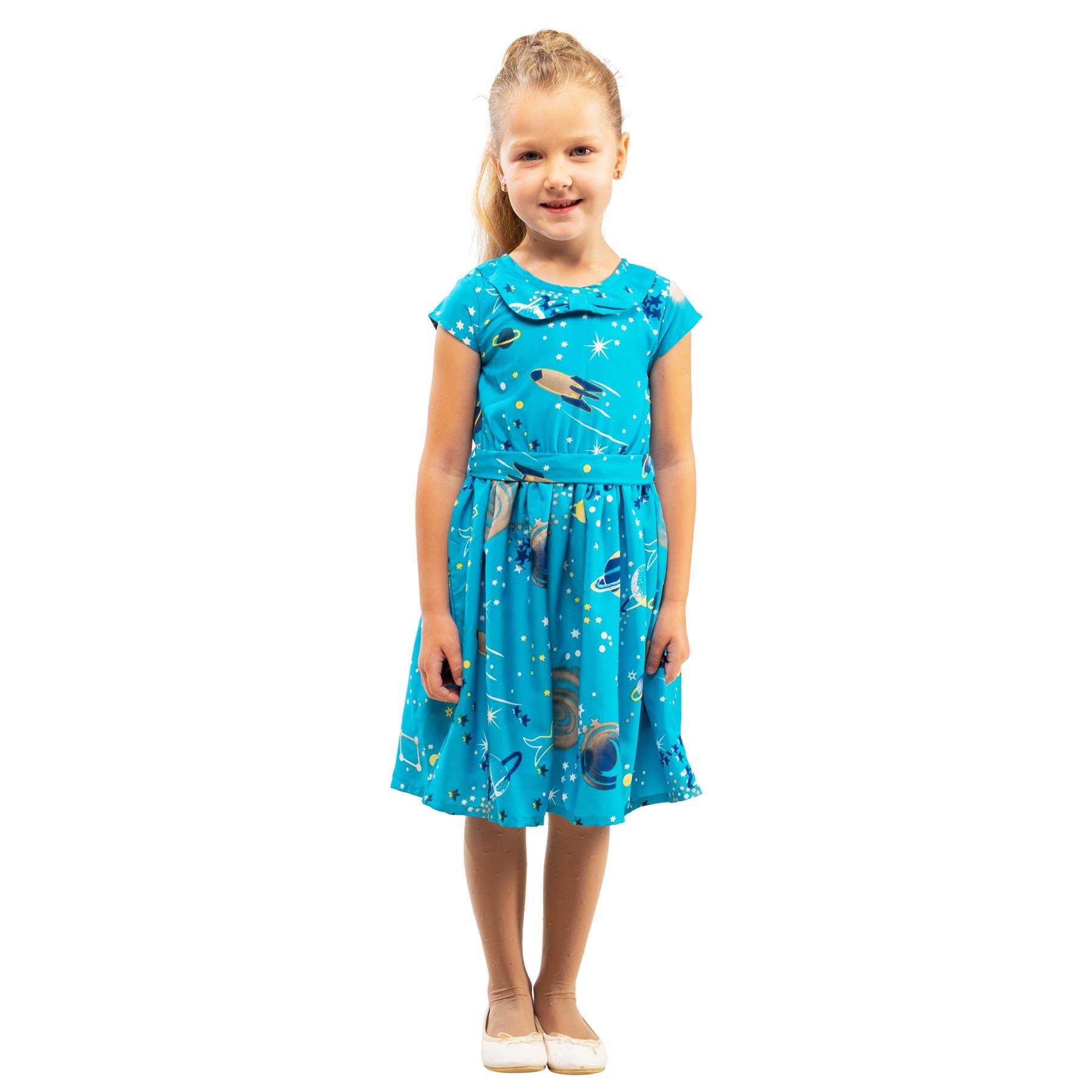 Miss Lavish London Girl Casual Dress - Peter Pan Collar Sleeveless Summer Party Dresses for Kids Ages 3-12 | Perfect for Birthday Parties, School Events & Family Outings