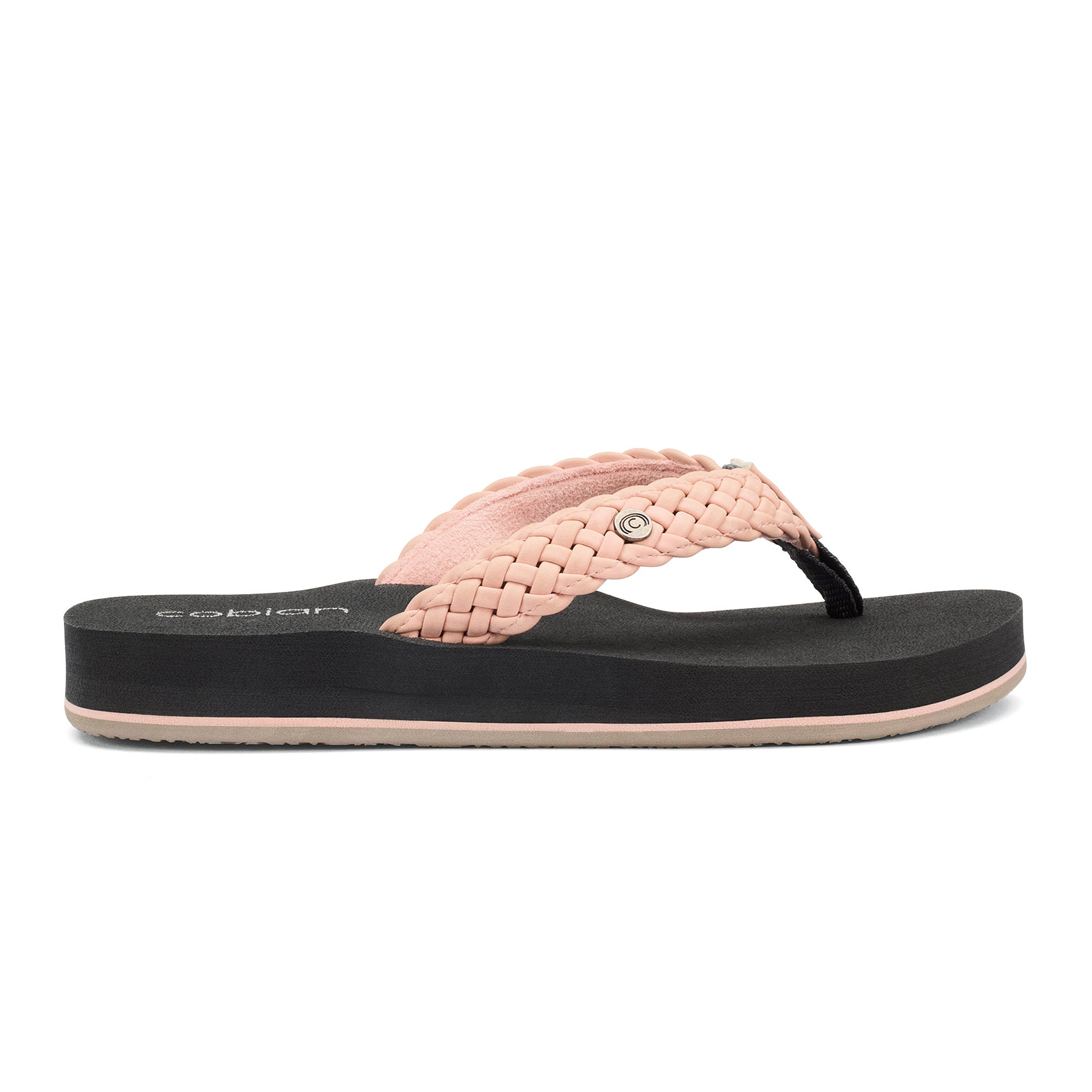 Braided Bounce Flip Flops for Women - Comfortable Beach Sandals with Arch Support - Perfect for Pool, Vacation, and Summer Outdoor Activities