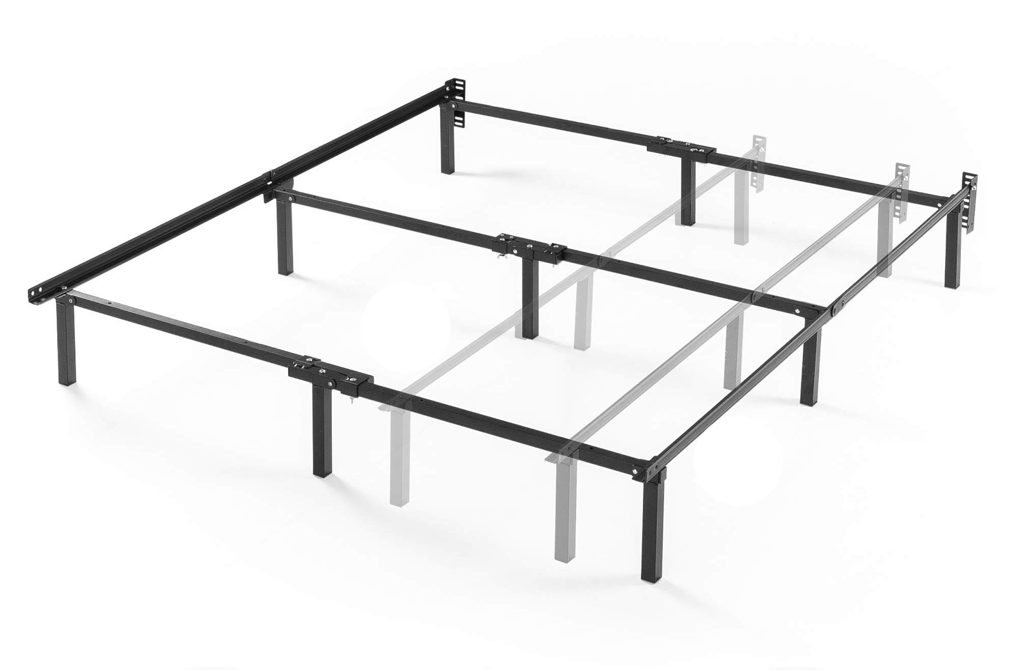 ZINUS Compack Metal Adjustable Bed Frame - 9 Inch Height, Heavy Duty Support for Box Spring & Mattress Set (Twin/Full/Queen Size) | Perfect for Small Spaces, Guest Rooms & Dormitories
