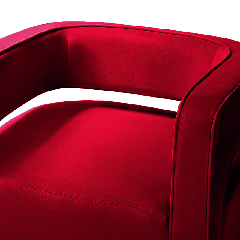 Agata Velvet Swivel Barrel Armchair - Modern Velvet Accent Chair with 360° Rotation for Living Room, Bedroom & Office