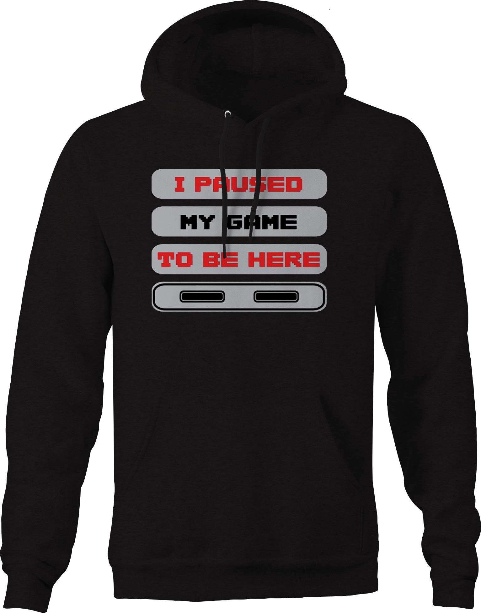 Paused My Game to Be Here Gamer T-Shirt & Hoodie for Men - Black | Casual Gaming Outfit for Men, Video Game Lovers Gift, Comfortable Lounge Wear
