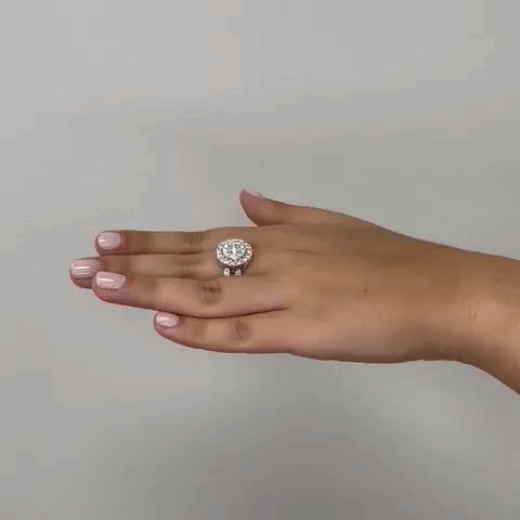 2.23ct Diamond Cluster Illusion Ring in 18K Gold - Italian Made Jewelry for Women | Perfect for Weddings, Anniversaries & Special Occasions