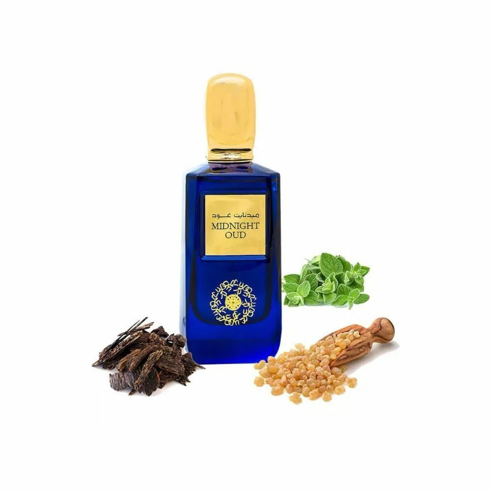 Midnight Oud Eau de Parfum 100ml - Premium Arabian Scent for Men & Women - Perfect for Evening Events, Romantic Dates & Special Occasions