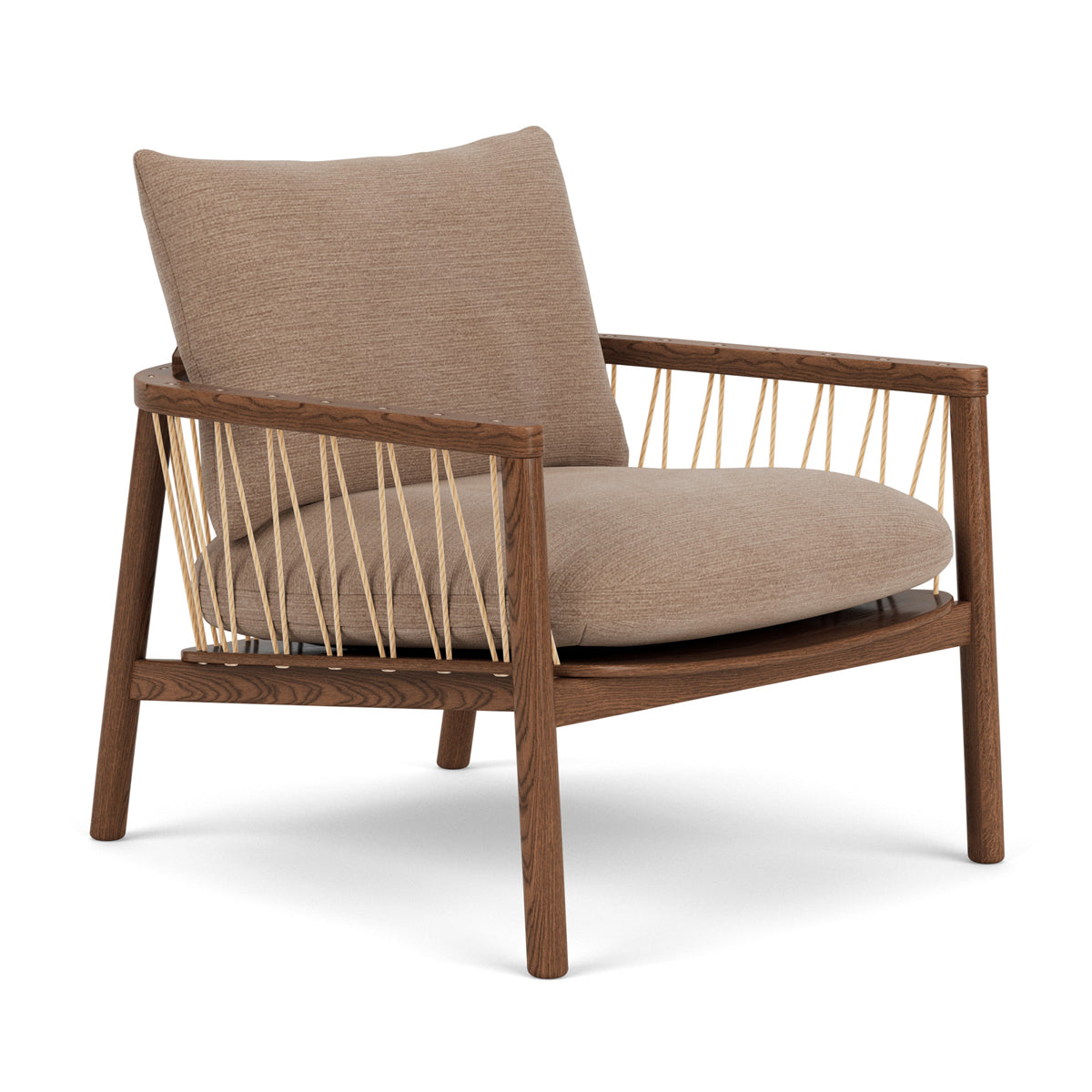 Enzo Fabric Armchair - Modern Upholstered Accent Chair for Living Room, Bedroom & Office - Comfortable Lounge Chair with Sturdy Wooden Legs - Perfect for Relaxing, Reading & Decorating