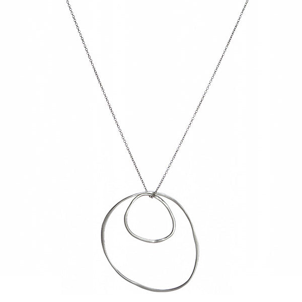 Double Irregular Loop Necklace for Women - Unique Boho Statement Jewelry for Casual & Party Outfits