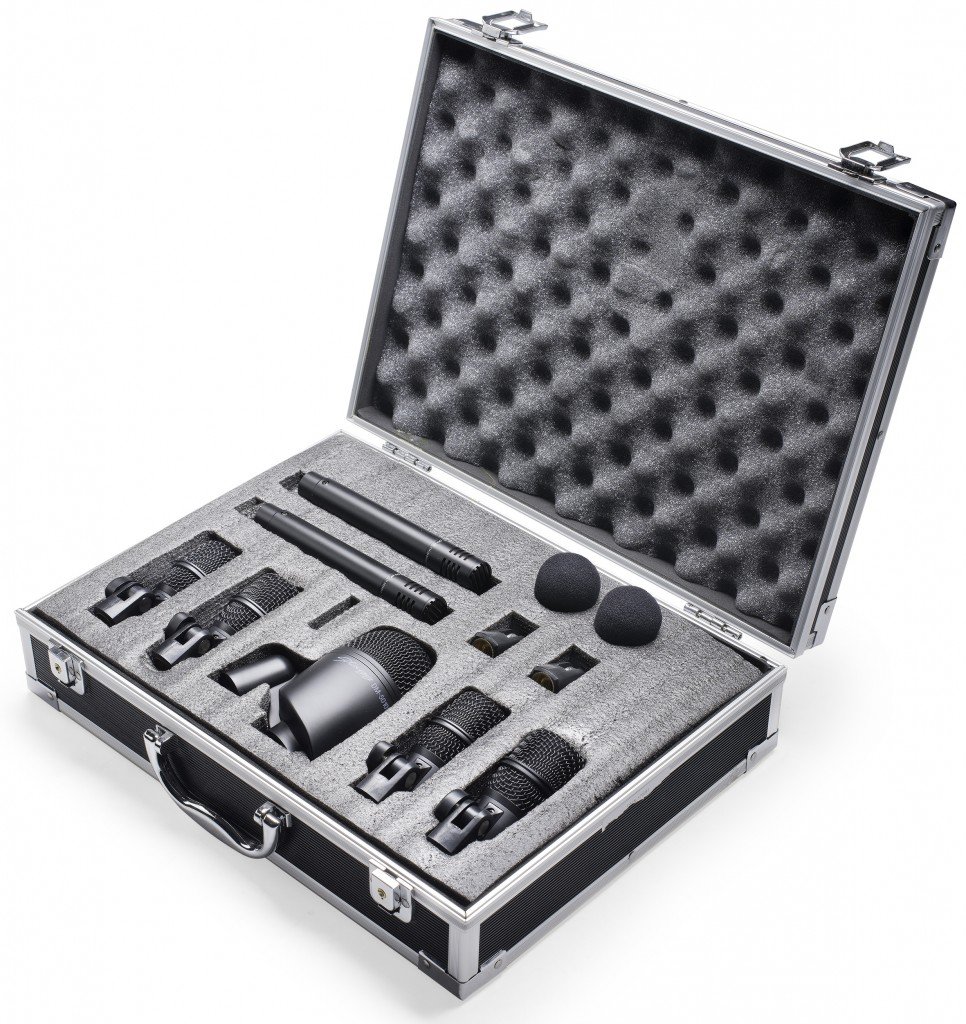 Stagg DMS-5700H Professional Drum Microphone Set with Cardioid Polar Pattern - Perfect for Live Performances, Studio Recording & Drum Kits