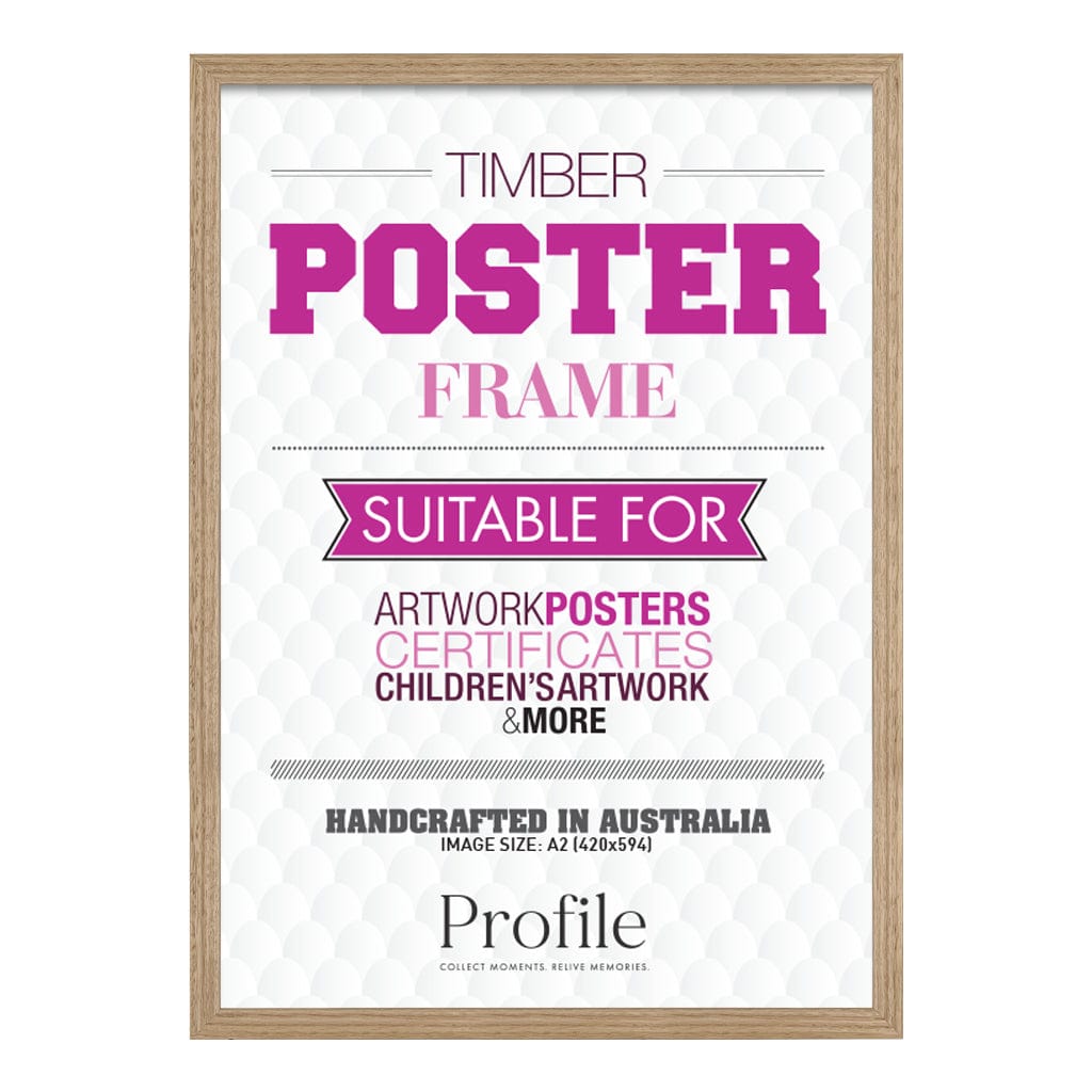 Elegant Victorian Ash Natural Oak A2 Picture Frame - Premium Wood Photo Display for Home, Office & Gallery Decor - Perfect for Portraits, Artwork & Memories