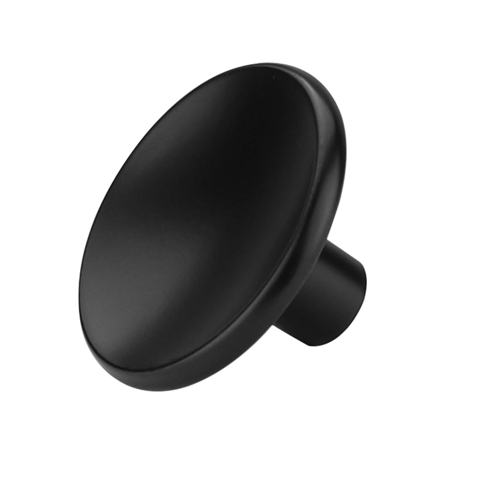 5 Pack Matte Black Cabinet Knobs - Solid Zinc Alloy Kitchen Drawer Pulls & Door Handles (LS4008BK) for Modern Cabinets, Dressers & Furniture Hardware - Perfect for Kitchen Remodel & Home Upgrade